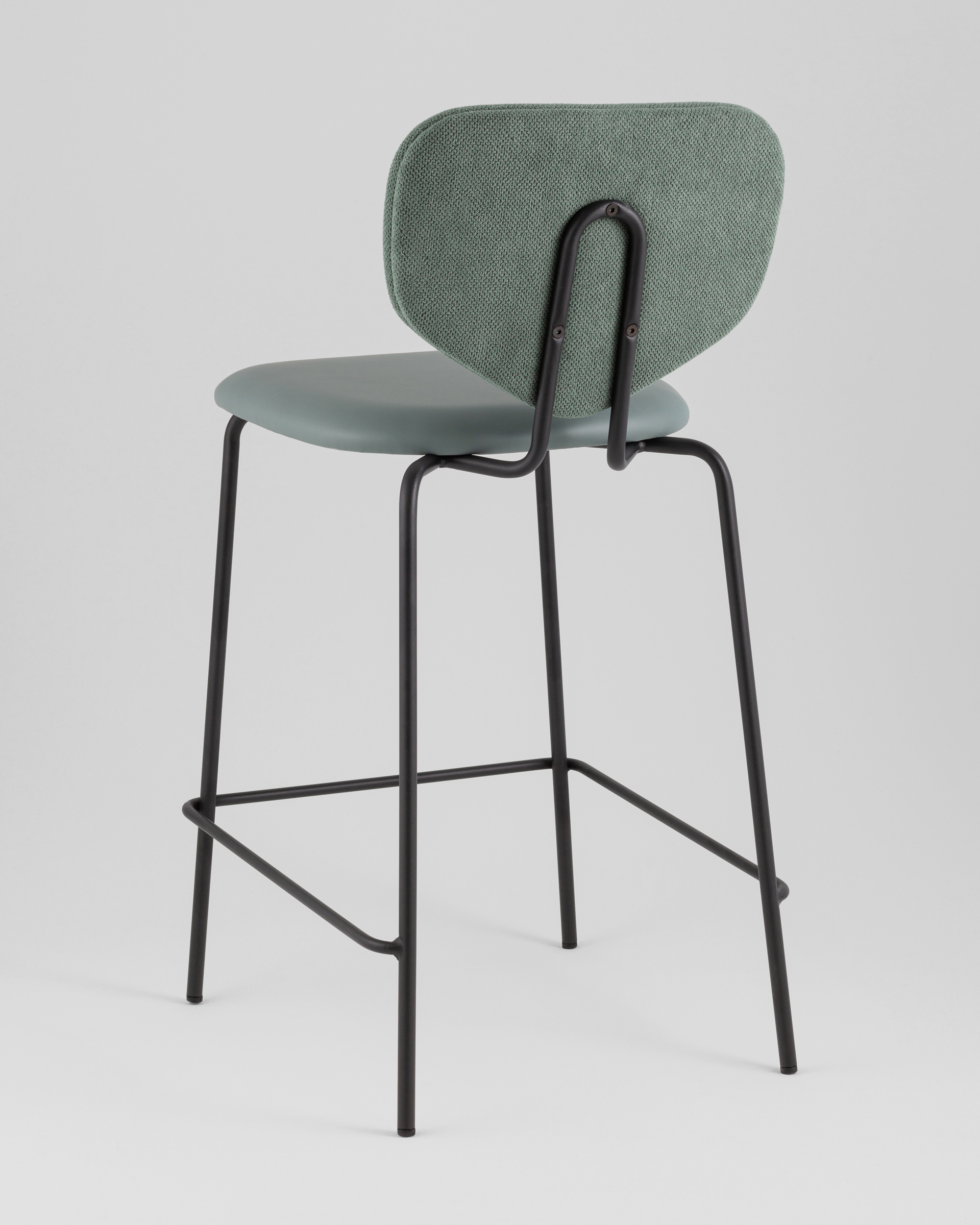 Стул полубарный Masey зеленый со светло-зеленой экокожей — изображение 8