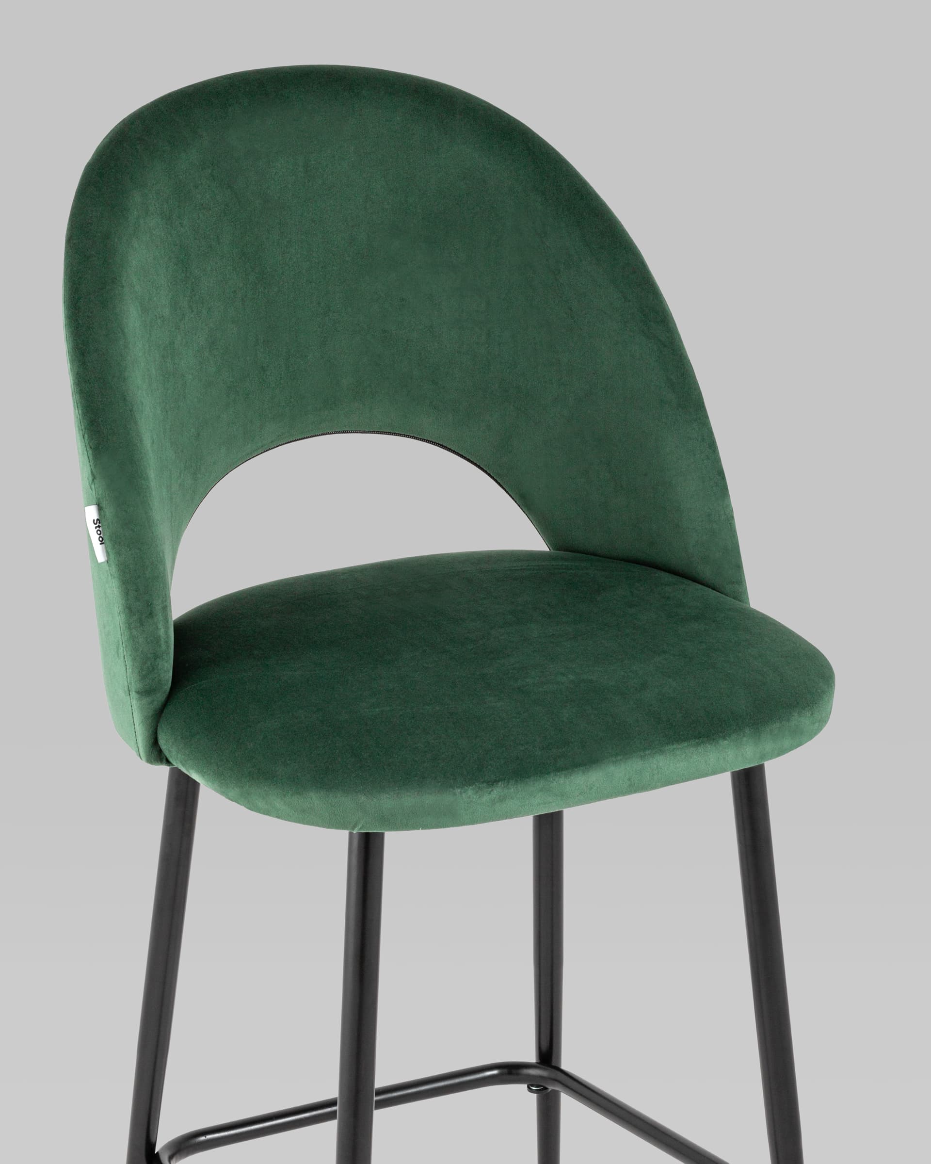 Стул полубарный Меган велюр зеленый — изображение 8