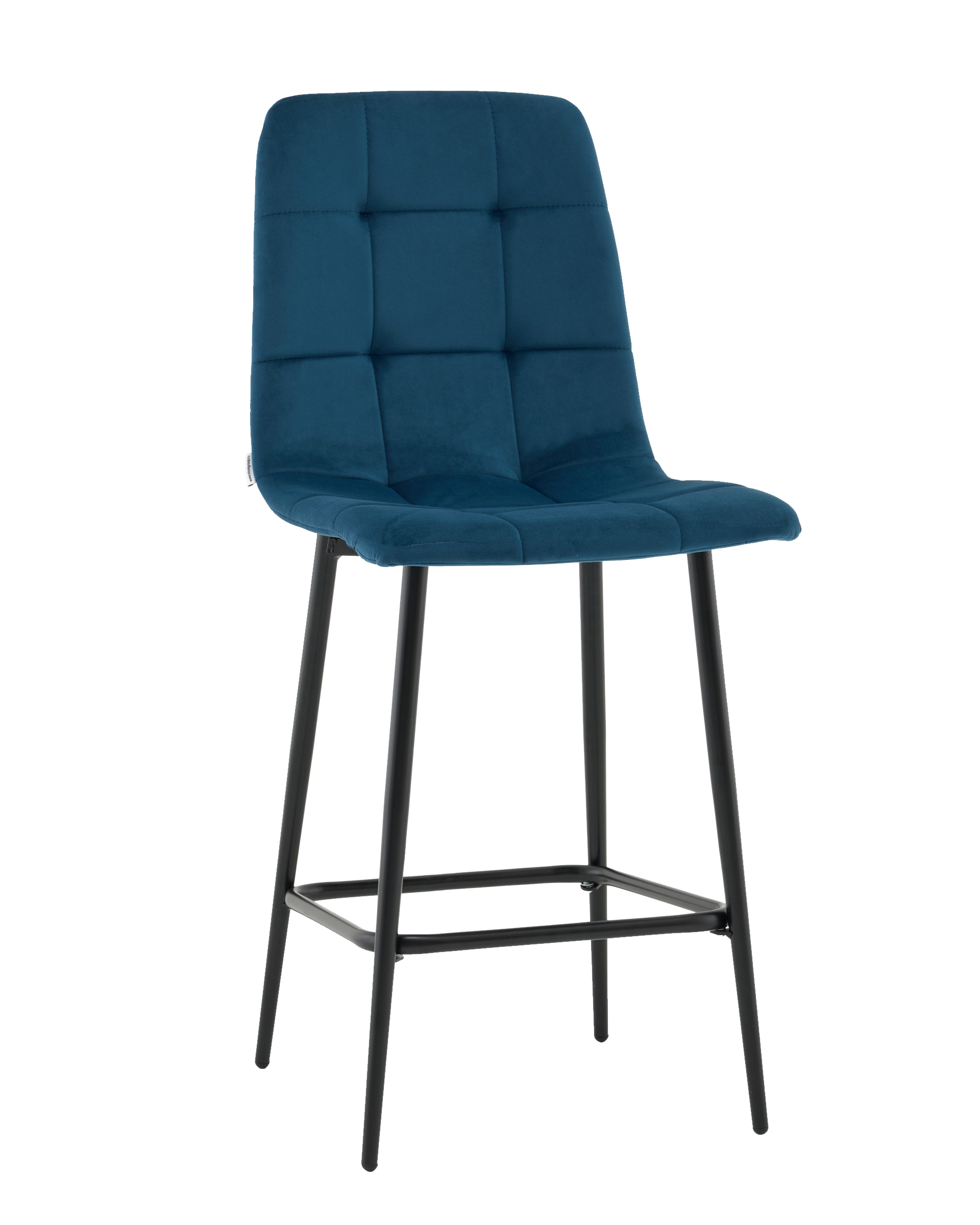 Стул полубарный Одди велюр синий
