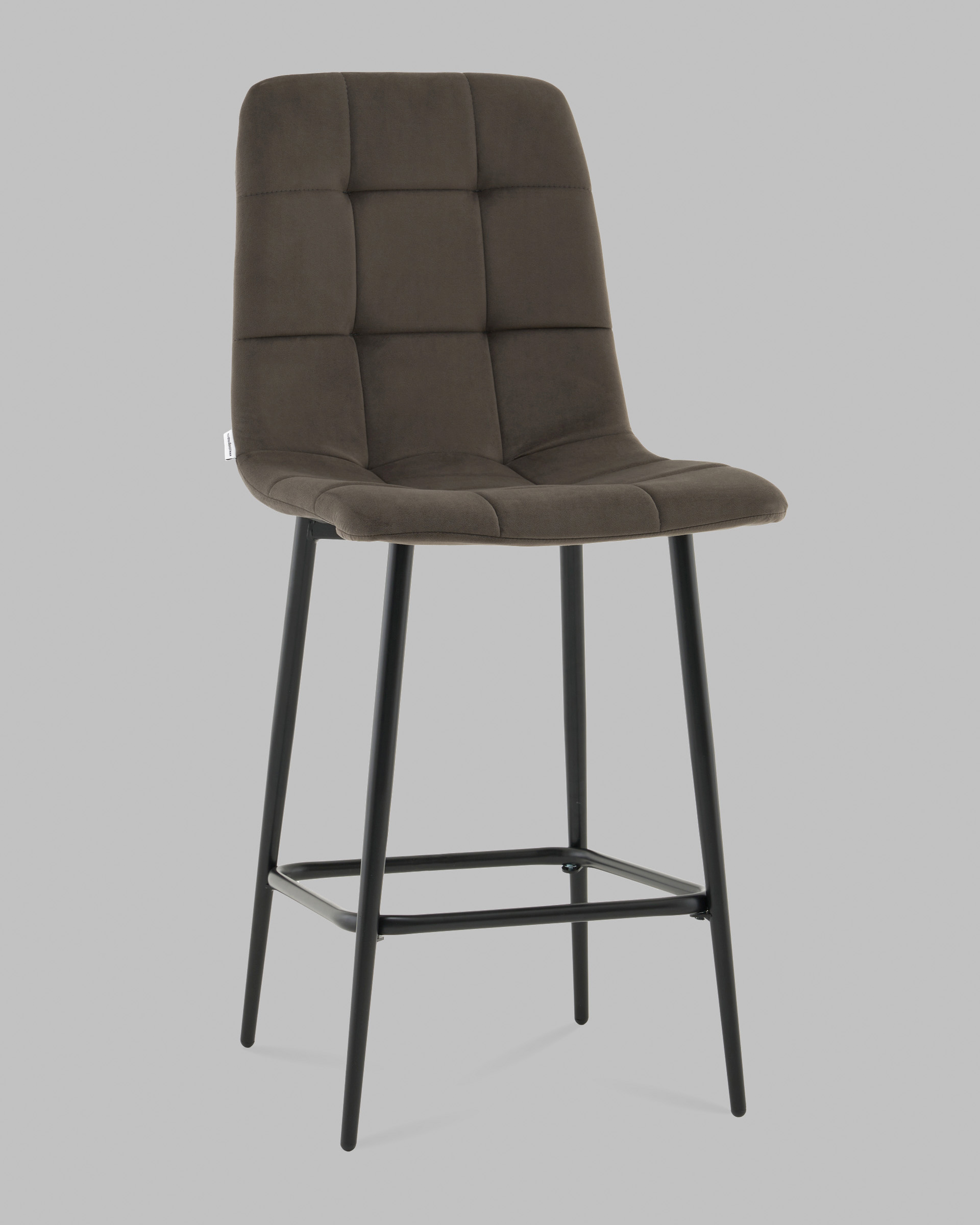 Стул полубарный Одди велюр темно-серый — изображение 2