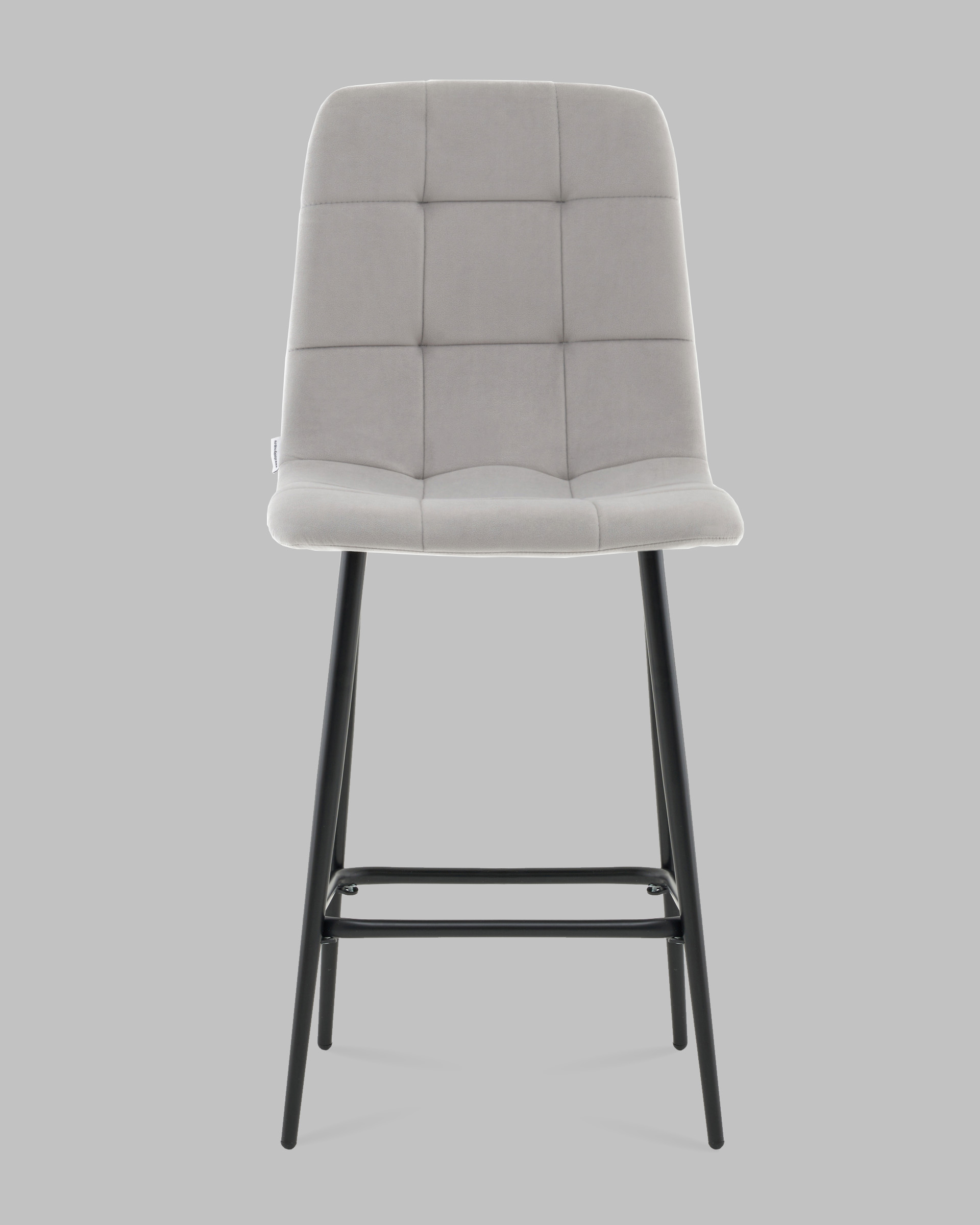 Стул полубарный Одди велюр светло-серый — изображение 3
