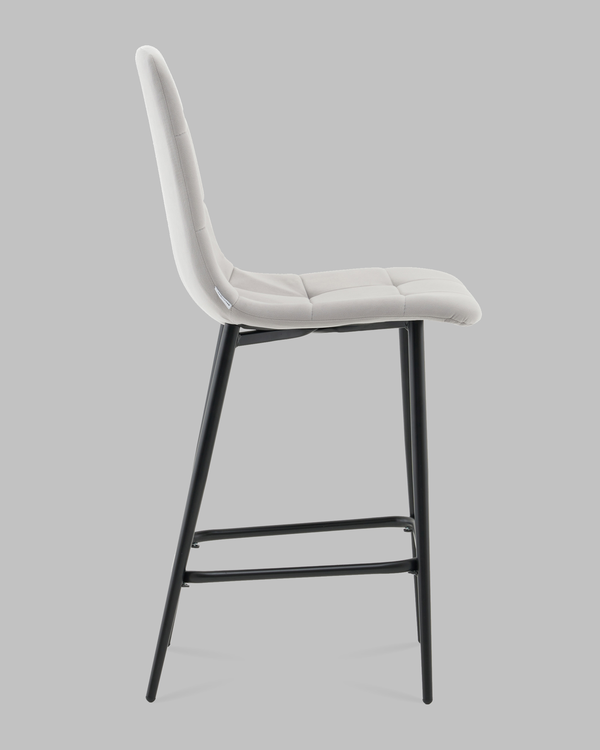 Стул полубарный Одди велюр светло-серый — изображение 4