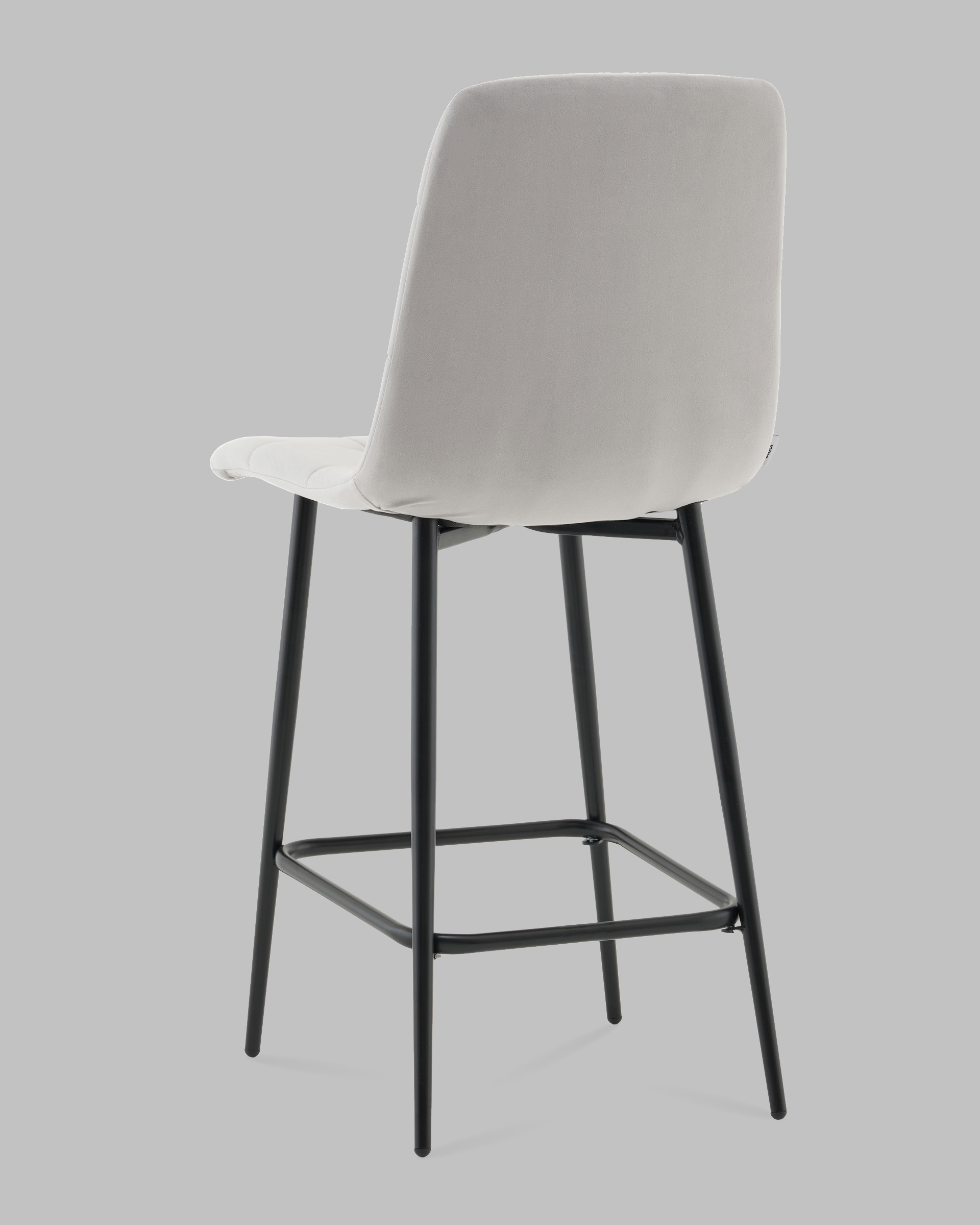 Стул полубарный Одди велюр светло-серый — изображение 6