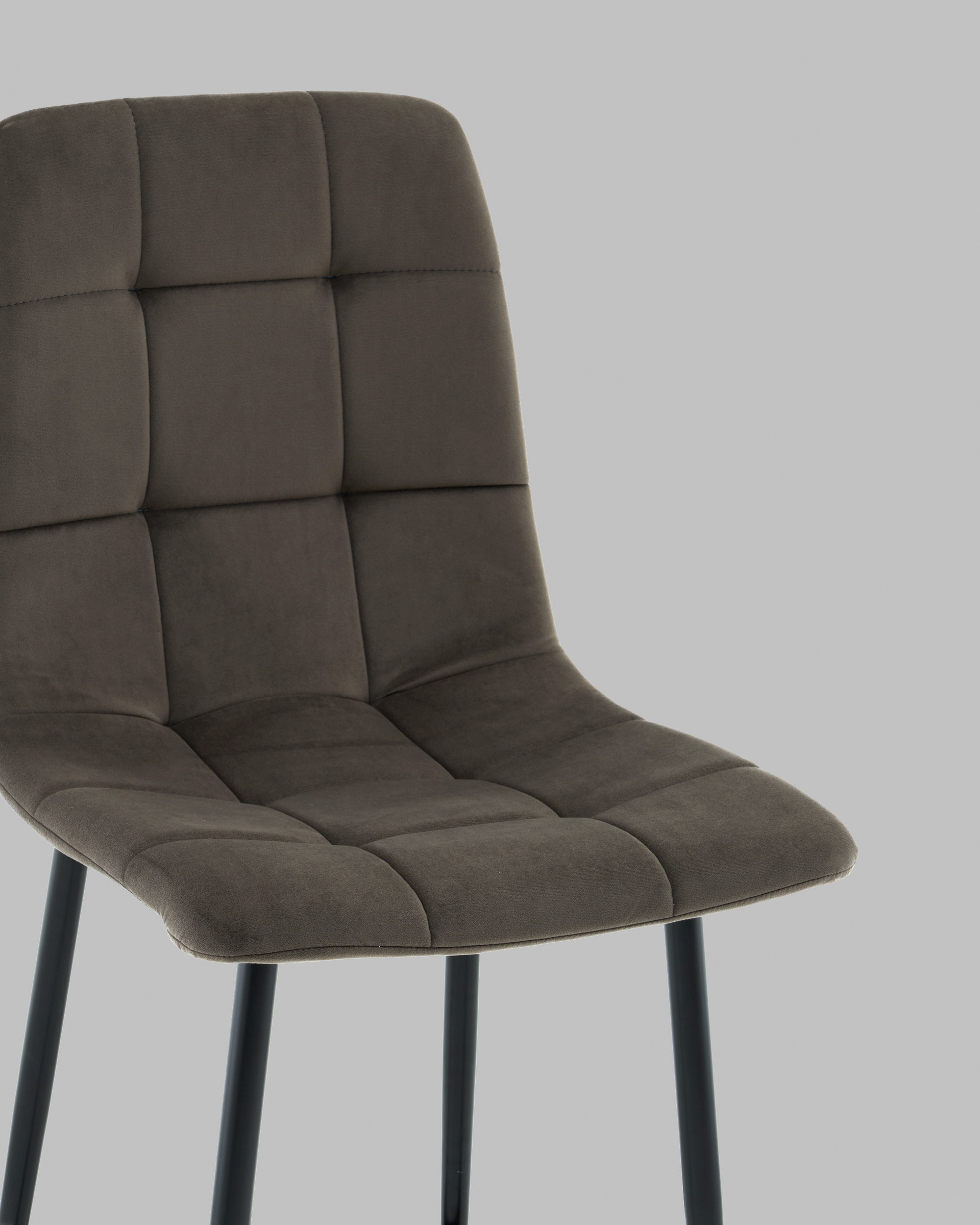 Стул полубарный Одди велюр темно-серый — изображение 8