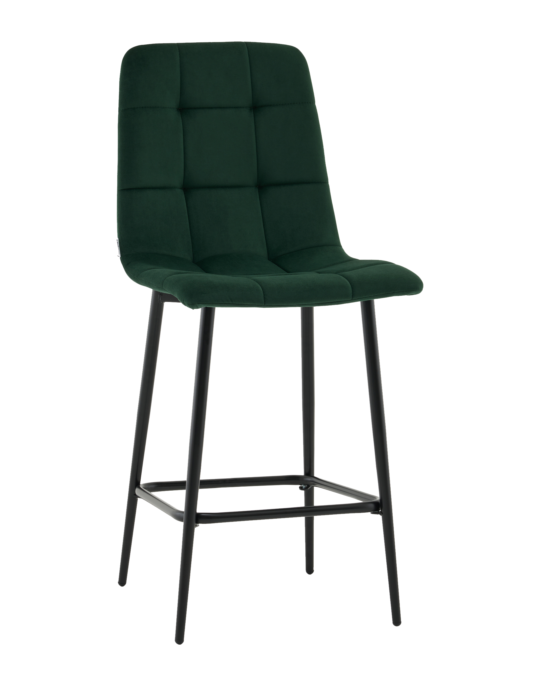 Стул полубарный Одди велюр темно-зеленый