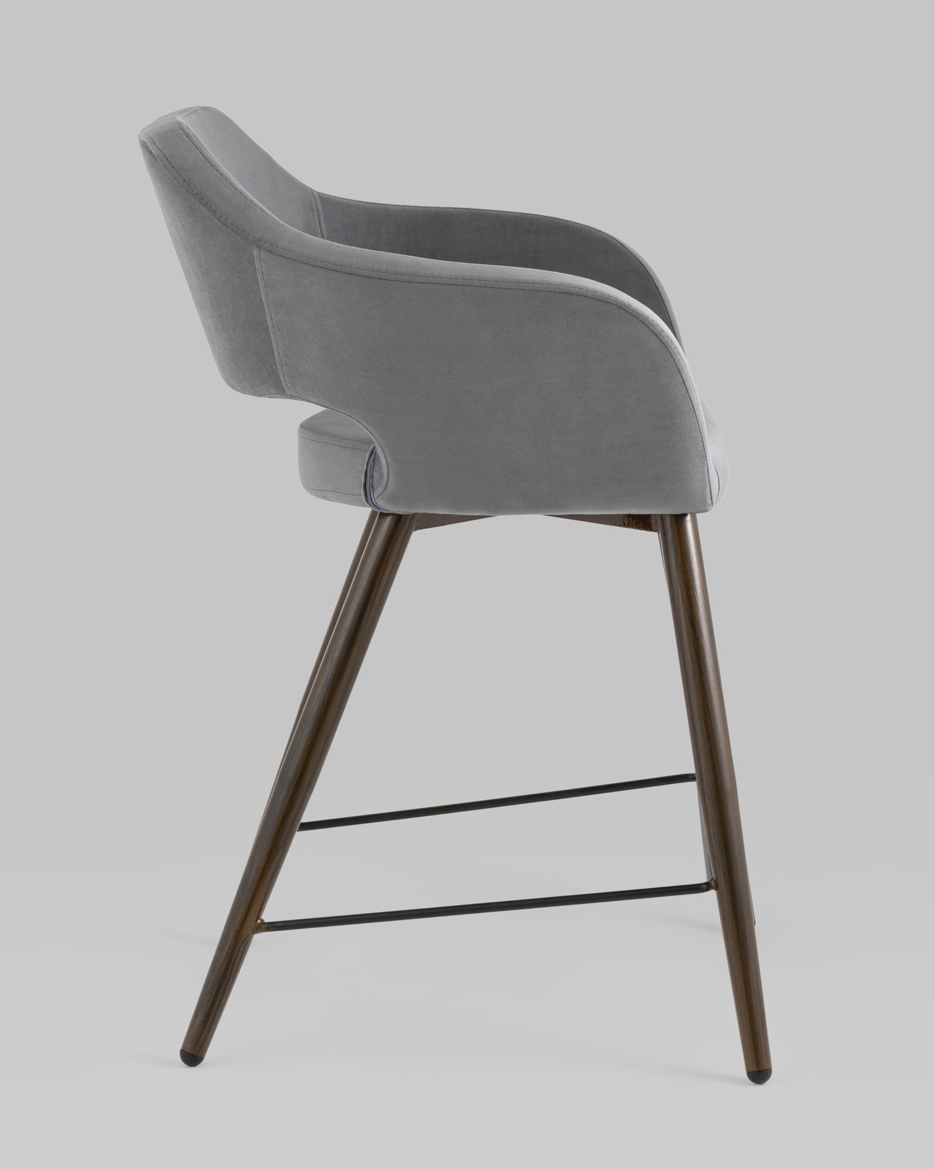 Стул полубарный Саймон велюр тёмно-серый — изображение 4