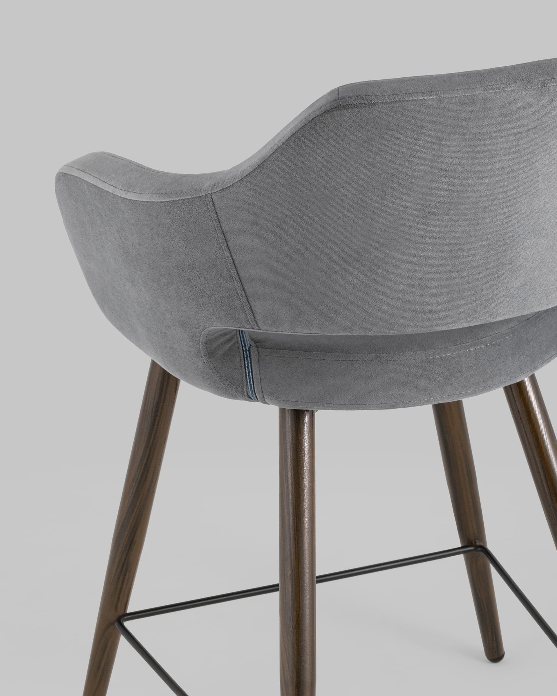 Стул полубарный Саймон велюр тёмно-серый — изображение 7