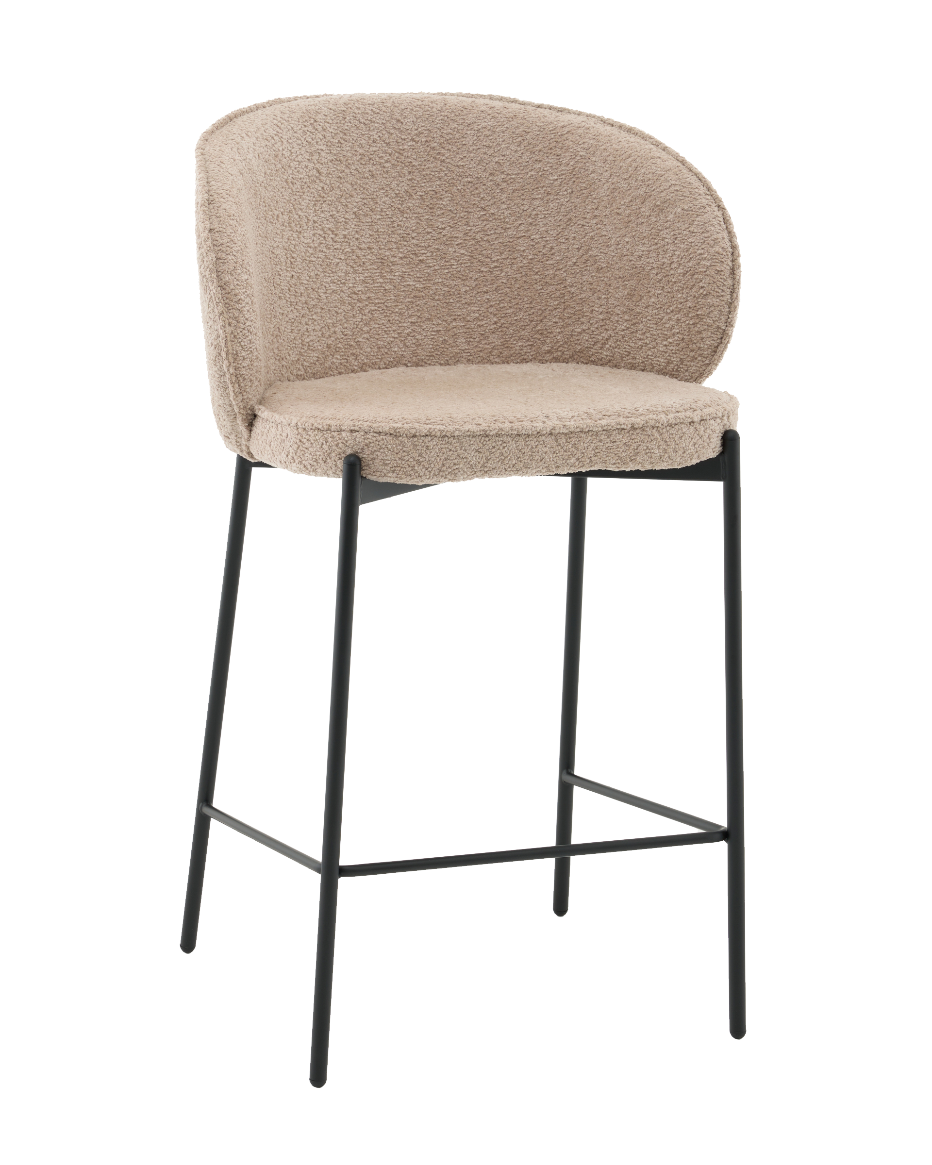 Стул полубарный Тисдейл букле бежевый