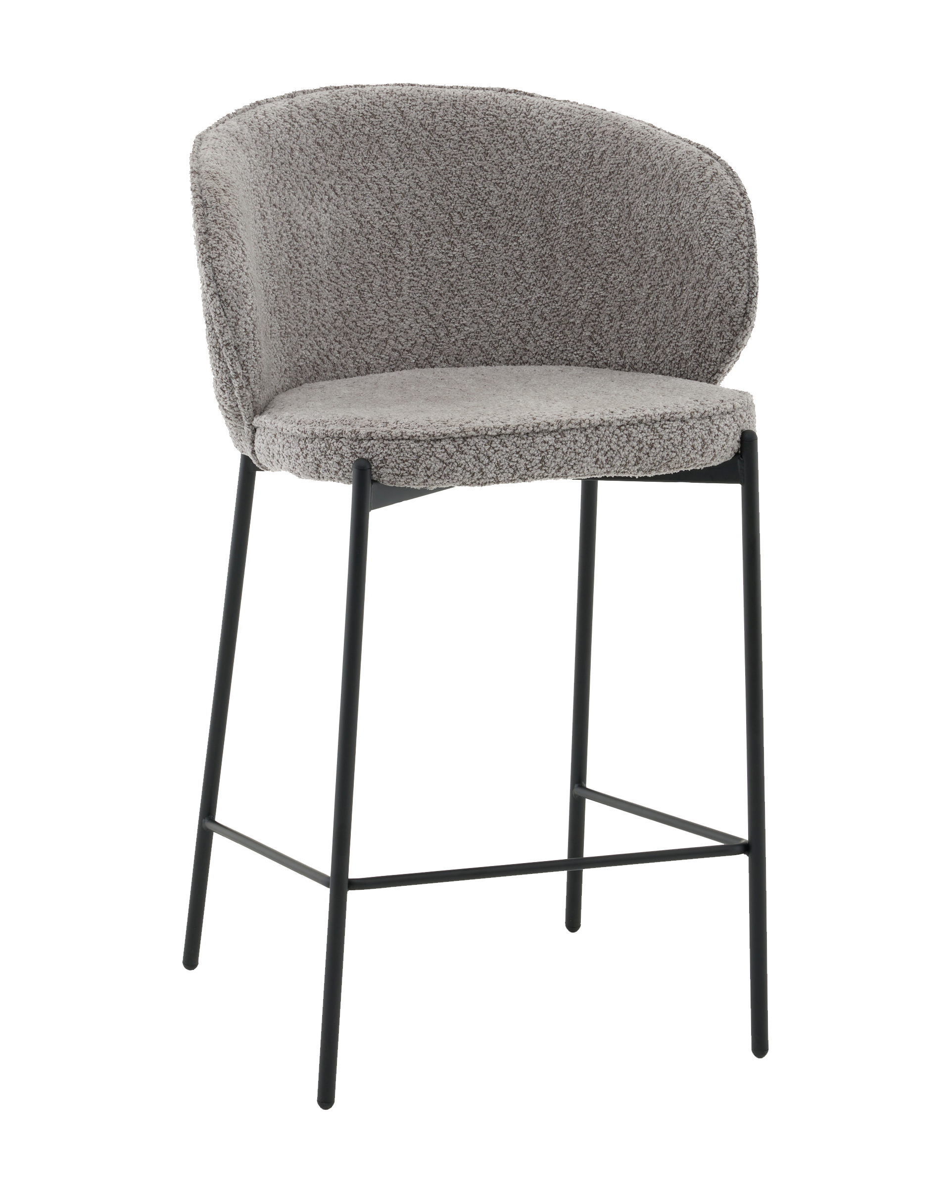 Стул полубарный Тисдейл букле серый