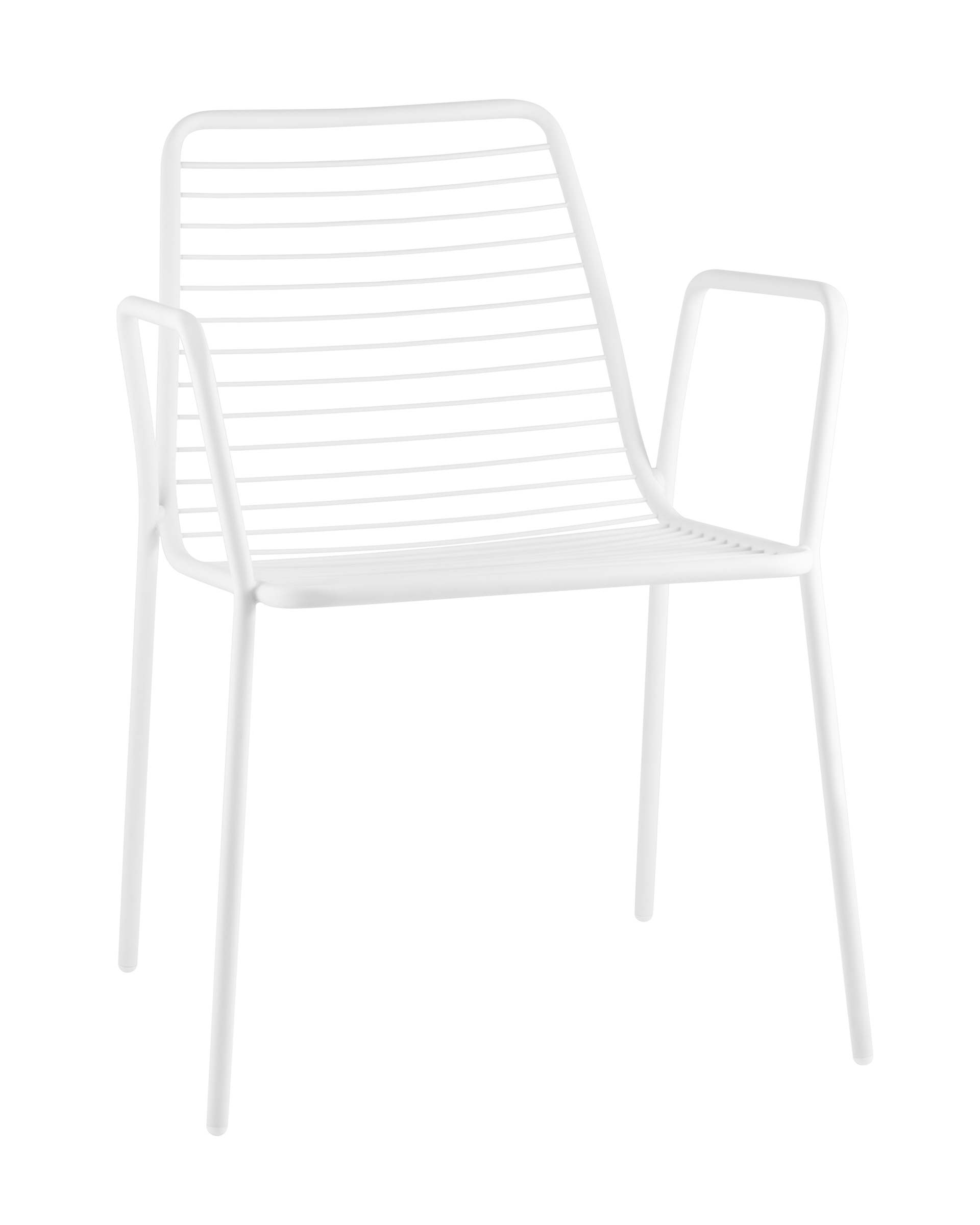 Стул с подлокотниками Дели металл белый