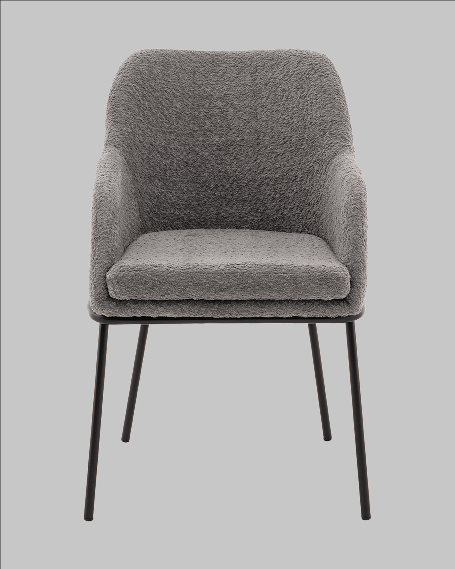 Стул с подлокотниками Кози new ткань букле тёмно-серый — изображение 3