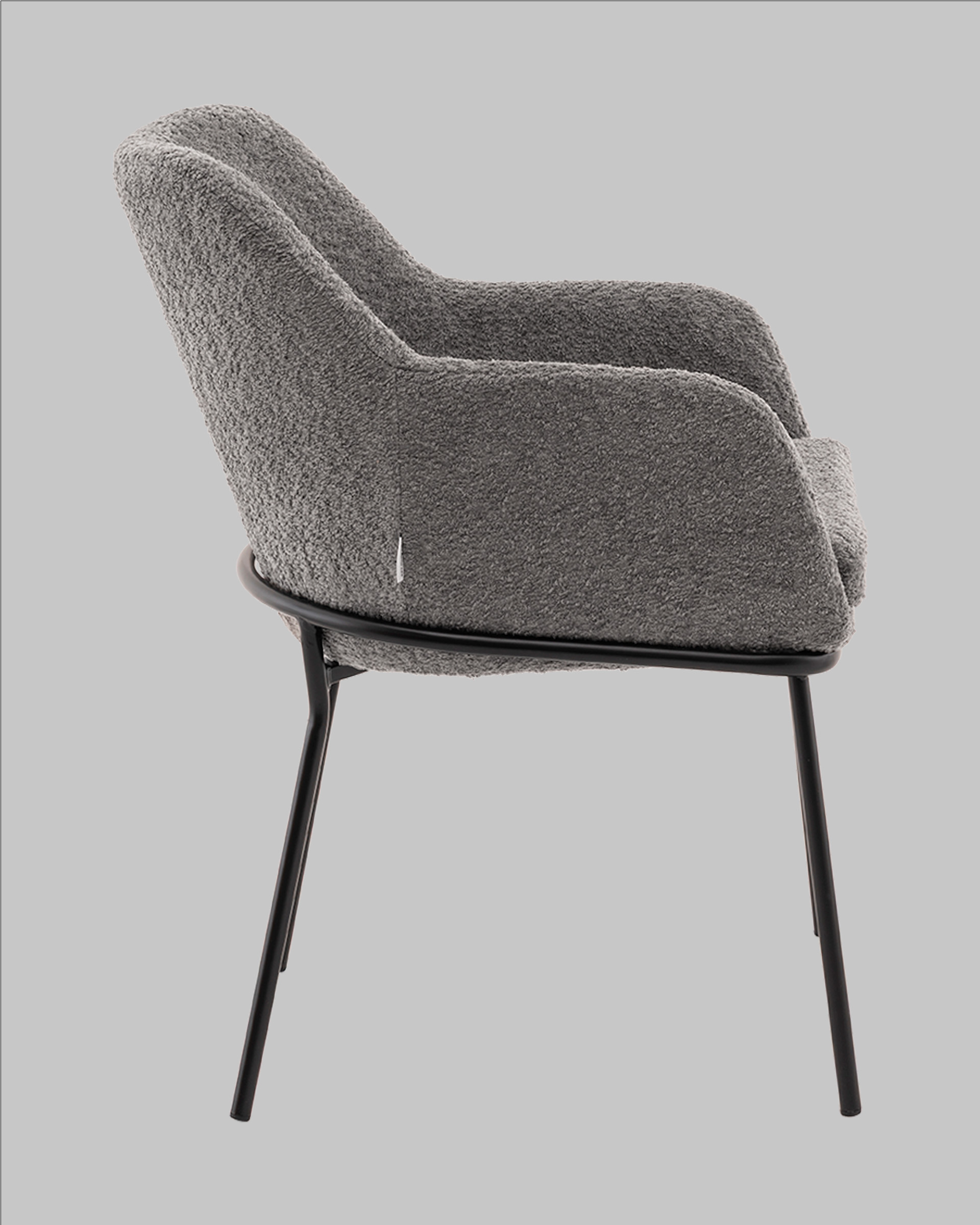 Стул с подлокотниками Кози new ткань букле тёмно-серый — изображение 4