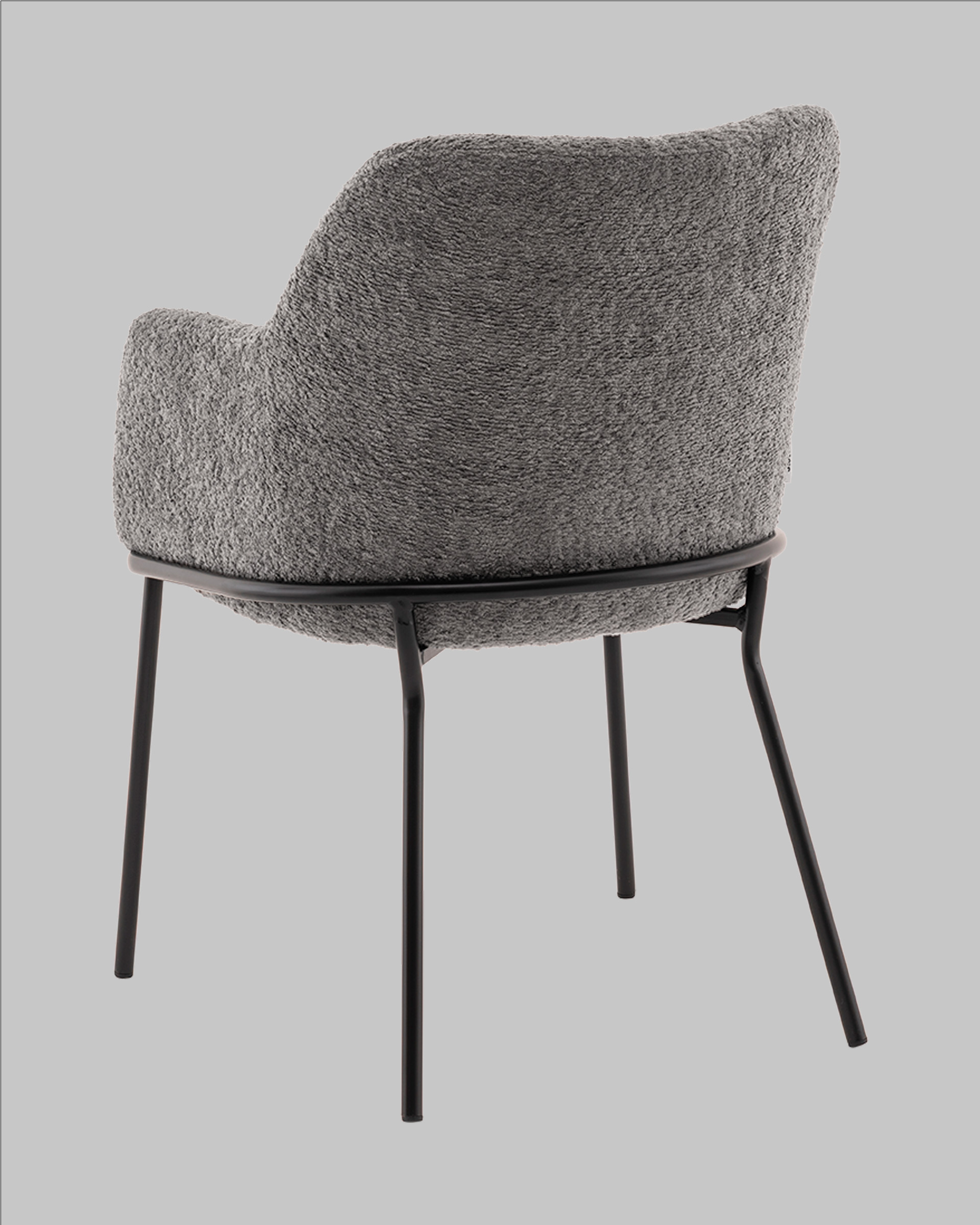 Стул с подлокотниками Кози new ткань букле тёмно-серый — изображение 6