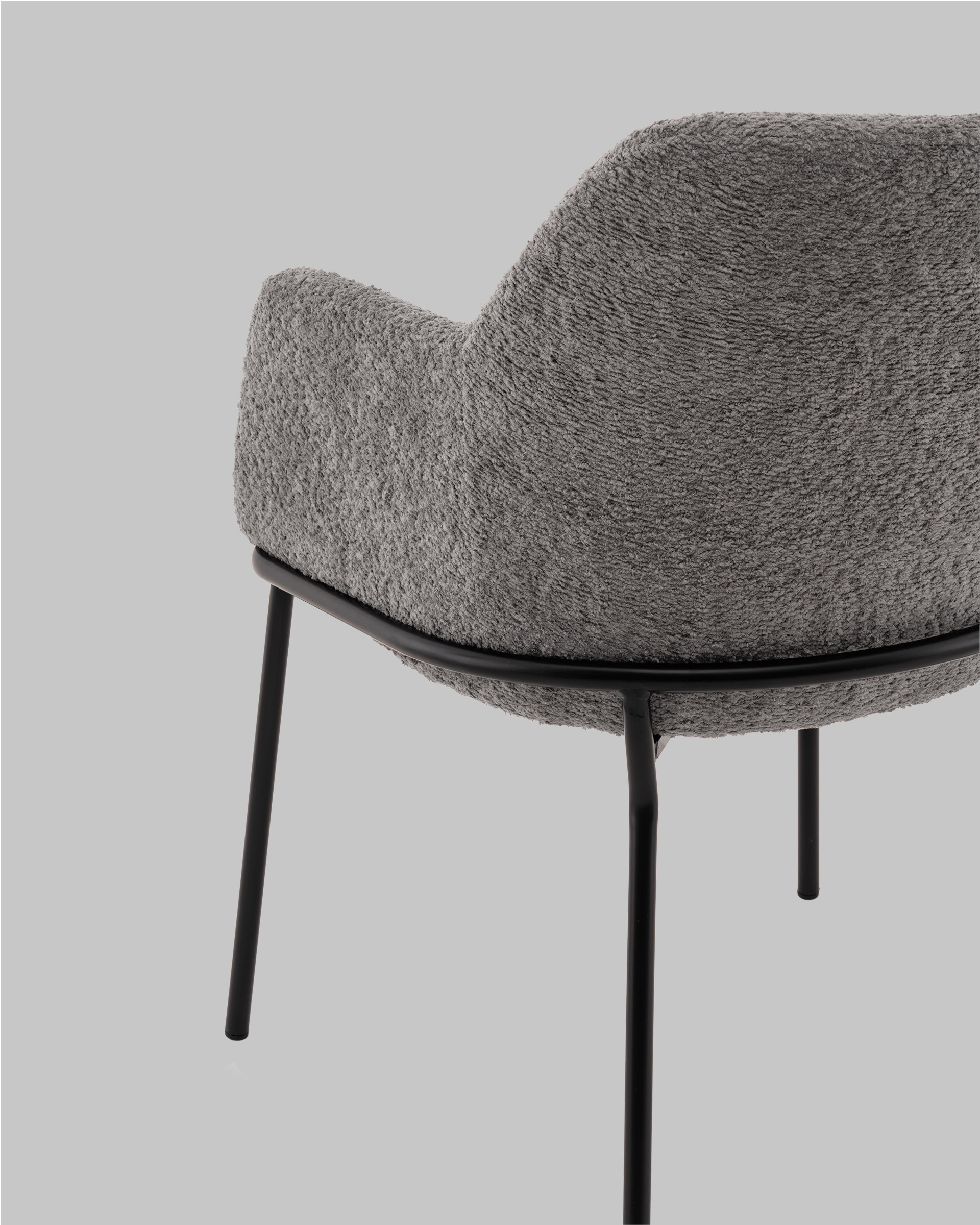 Стул с подлокотниками Кози new ткань букле тёмно-серый — изображение 7