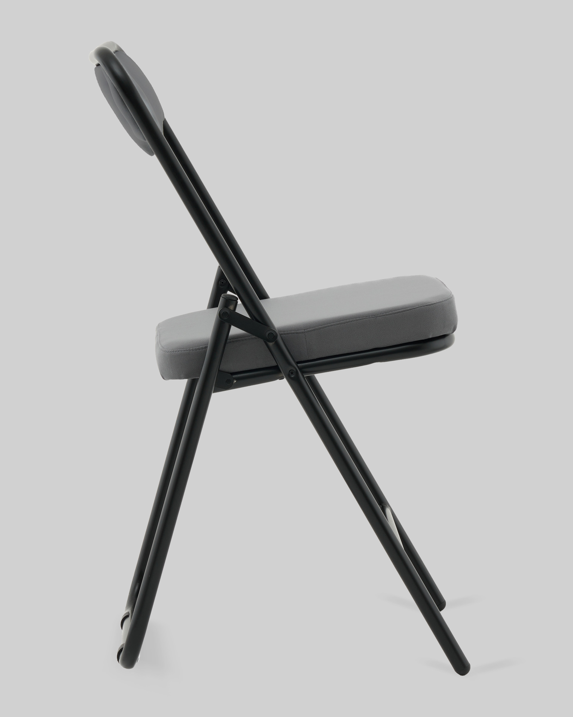 Стул складной Джонни велюр велютто темно-серый каркас черный матовый — изображение 5