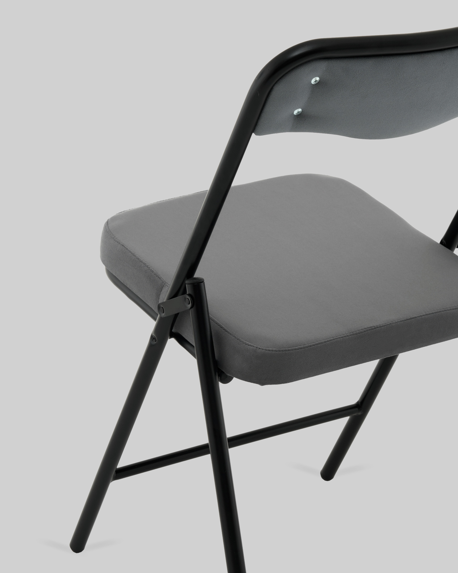 Стул складной Джонни велюр велютто темно-серый каркас черный матовый — изображение 7