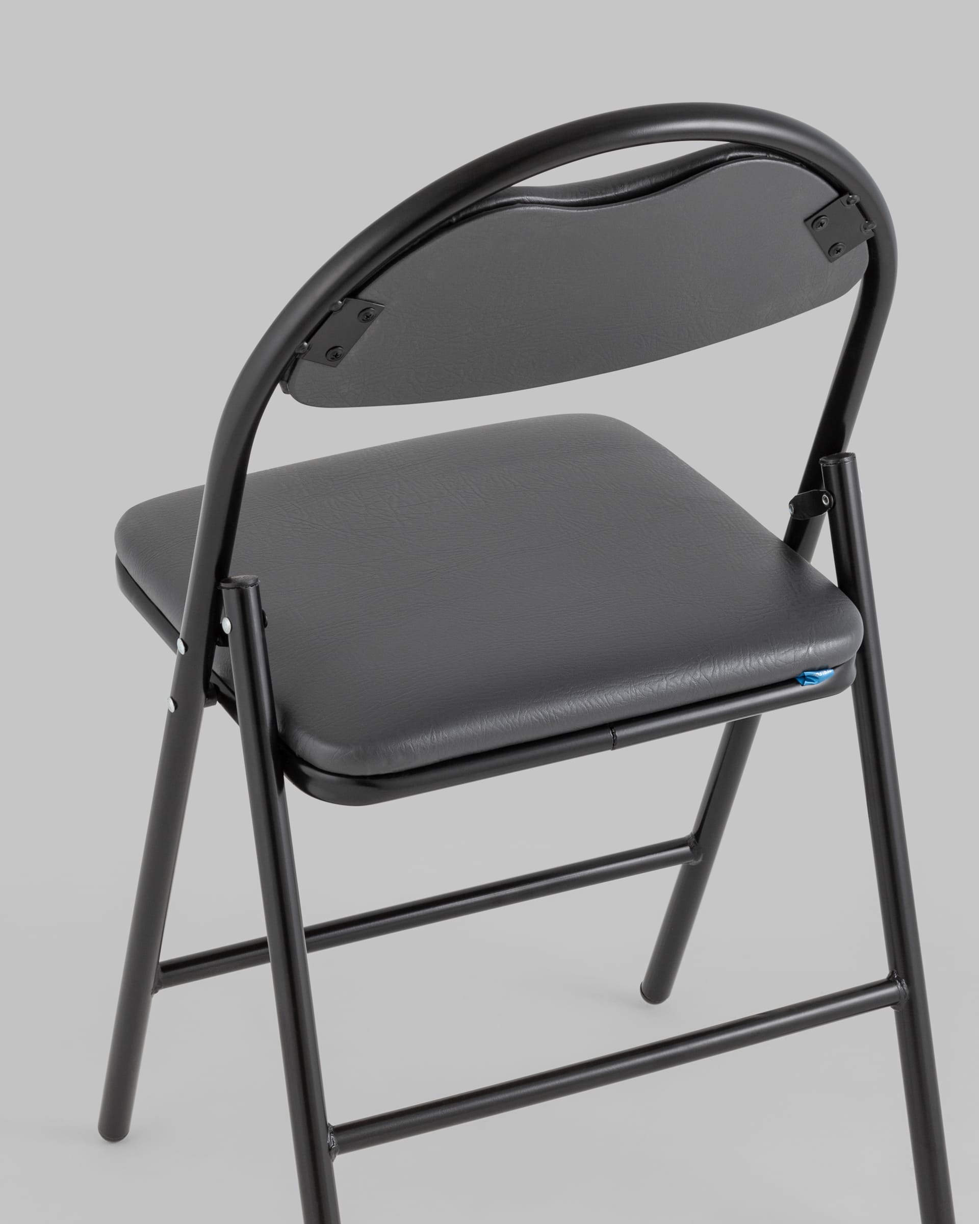 Стул складной Hagen экокожа серый каркас черный — изображение 7