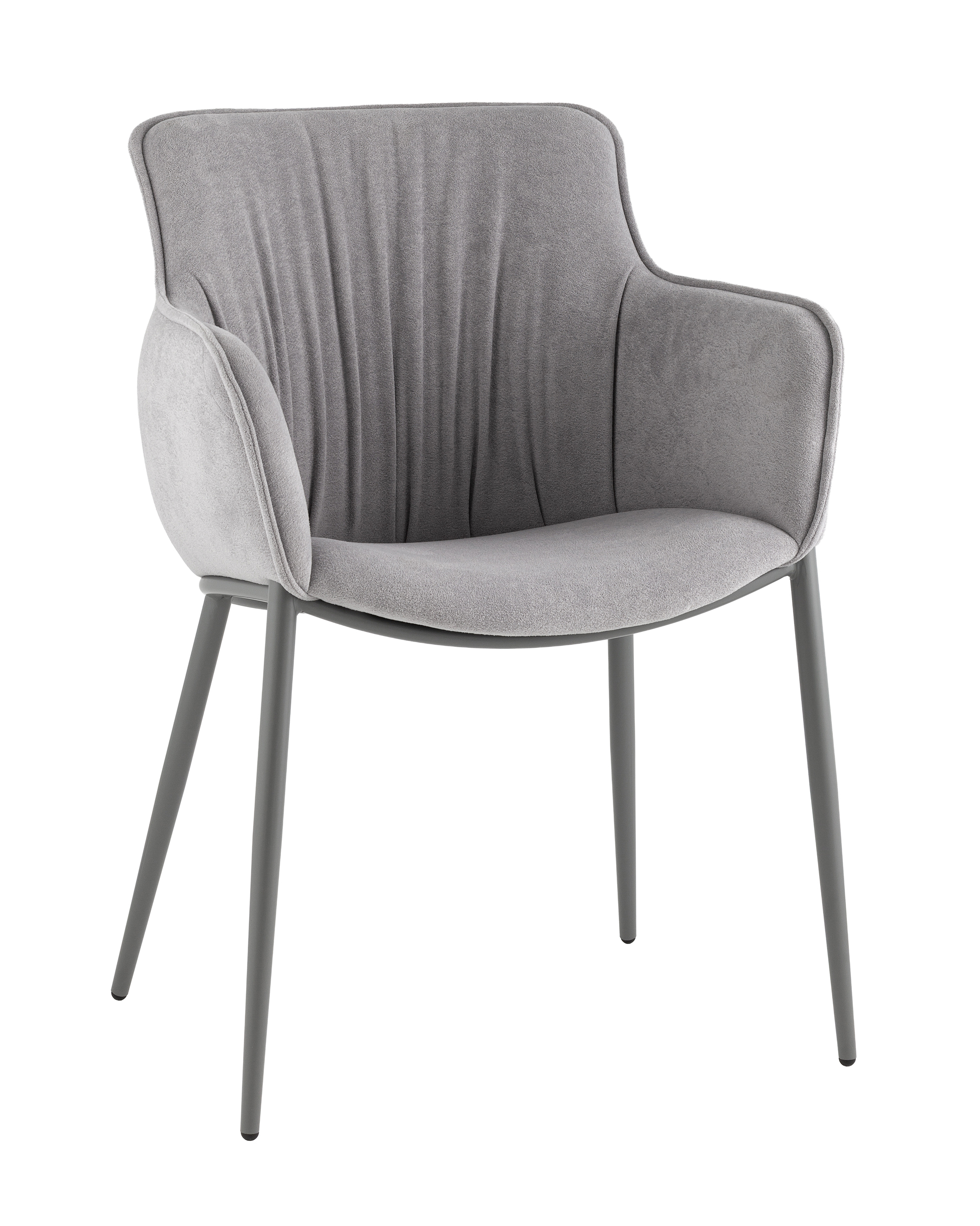 Стул Твигги велюр серый, каркас серый