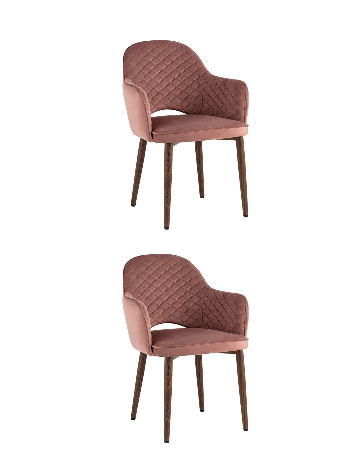 Стул Венера диамант велюр пыльно-розовый 2 шт