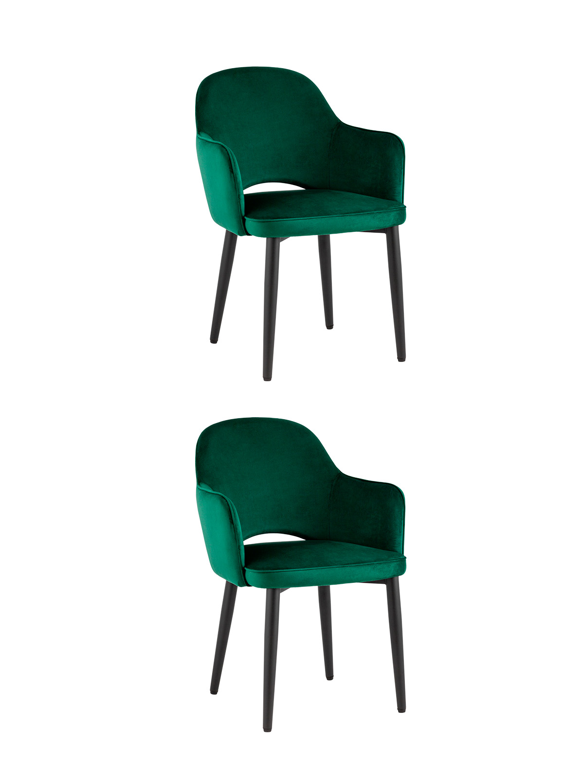 Стул Венера велюр изумрудный 2 шт
