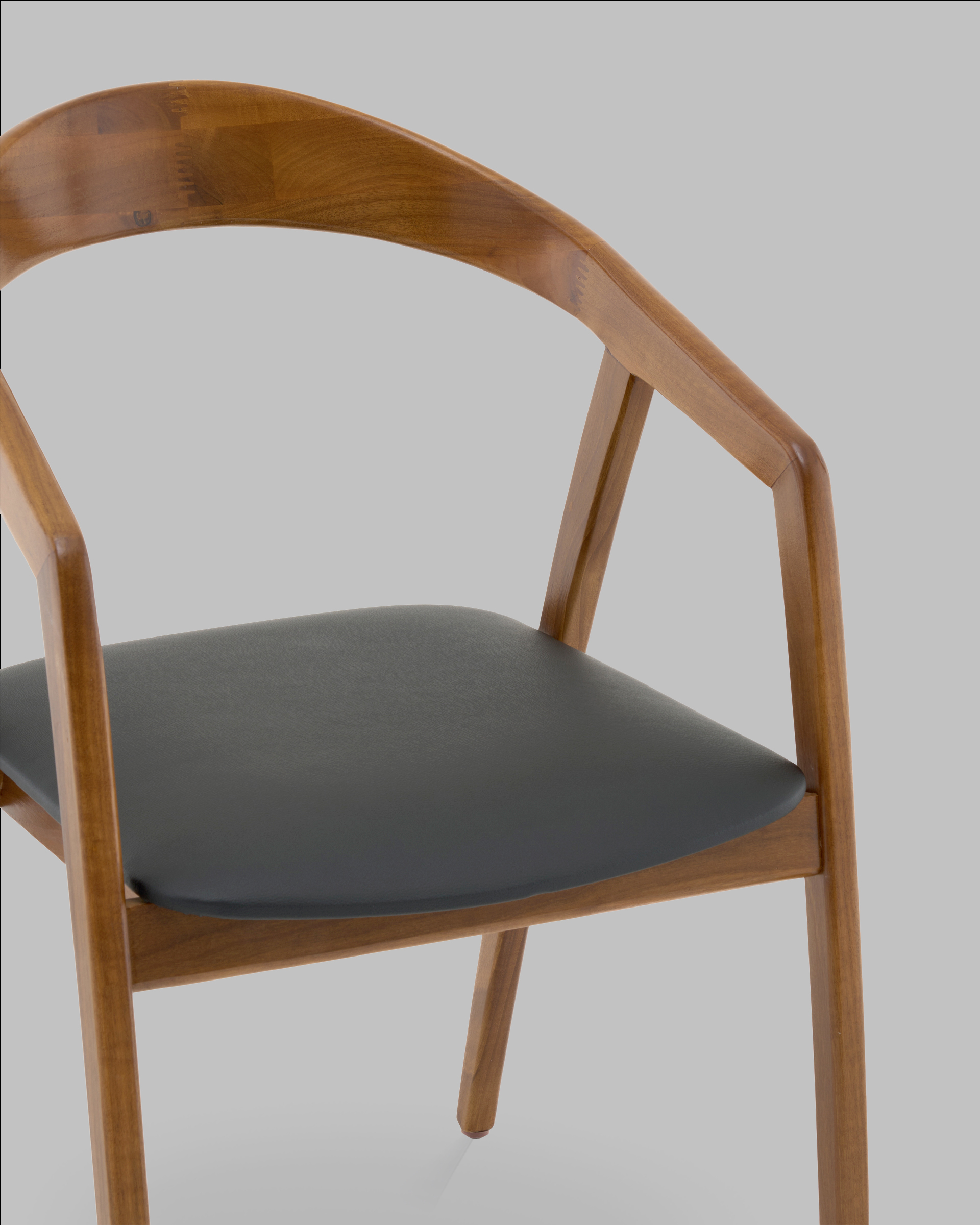 Стул Вудмилан каркас дерево цвет темный орех экокожа черный — изображение 8