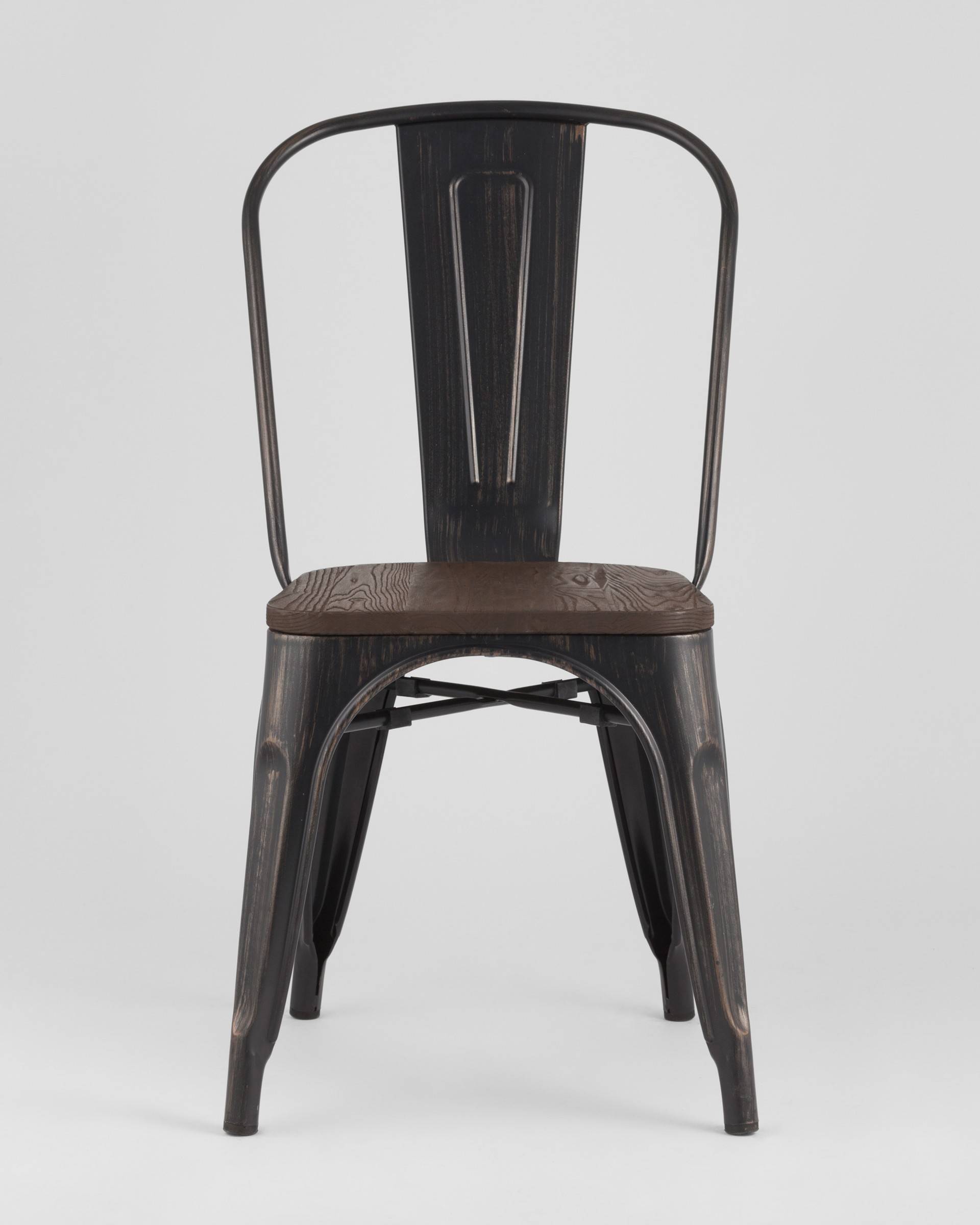 Стул TOLIX WOOD черный патина золото — изображение 5