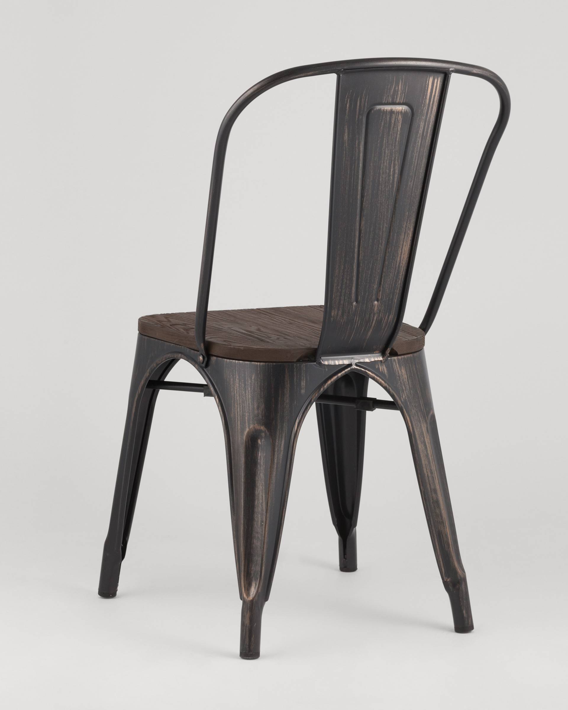 Стул TOLIX WOOD черный патина золото — изображение 8