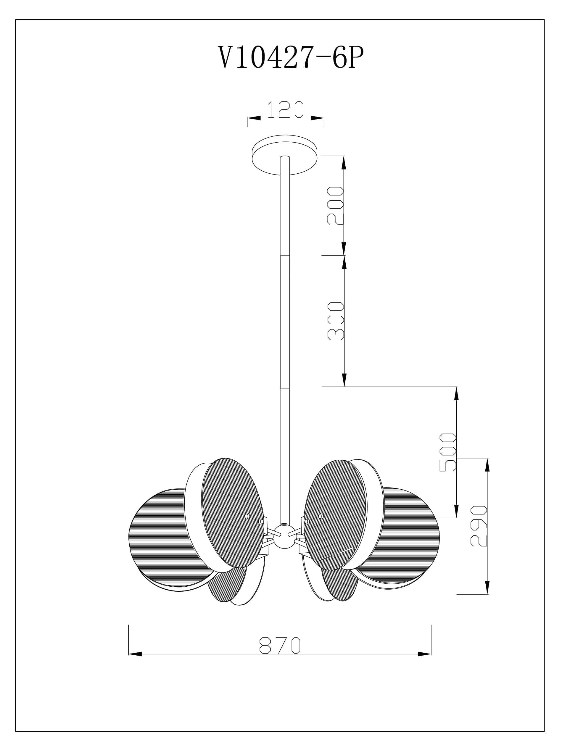 Люстра на штанге Moderli V10427-6P Bari — изображение 5
