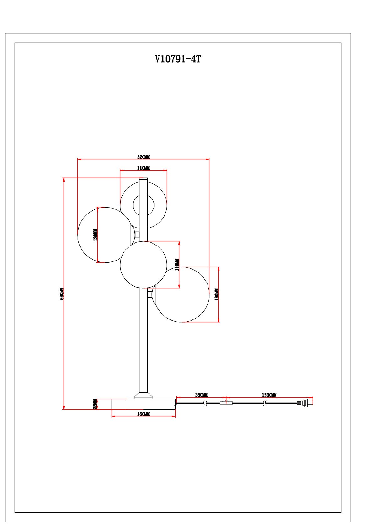 Лампа настольная Moderli V10791-4T Renny — изображение 6