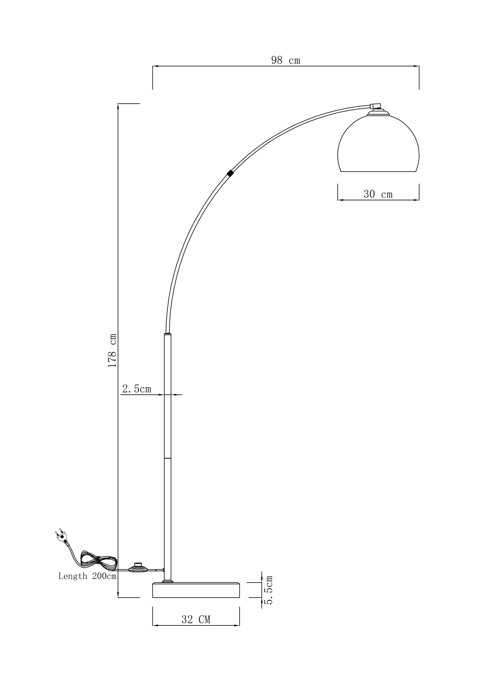 Торшер Moderli V10994-F Arco — изображение 9