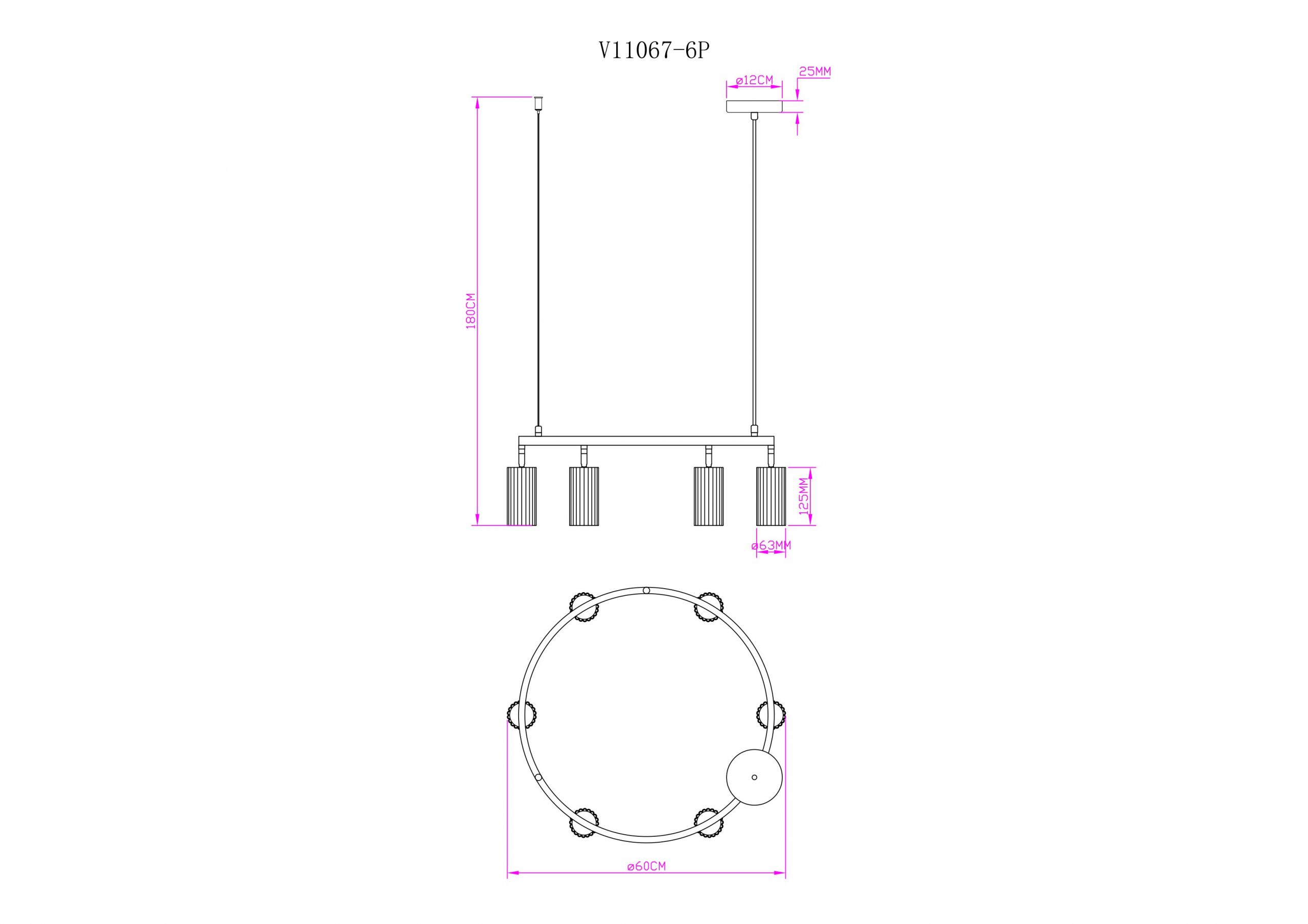 Люстра подвесная Moderli V11602-6P Cora — изображение 7