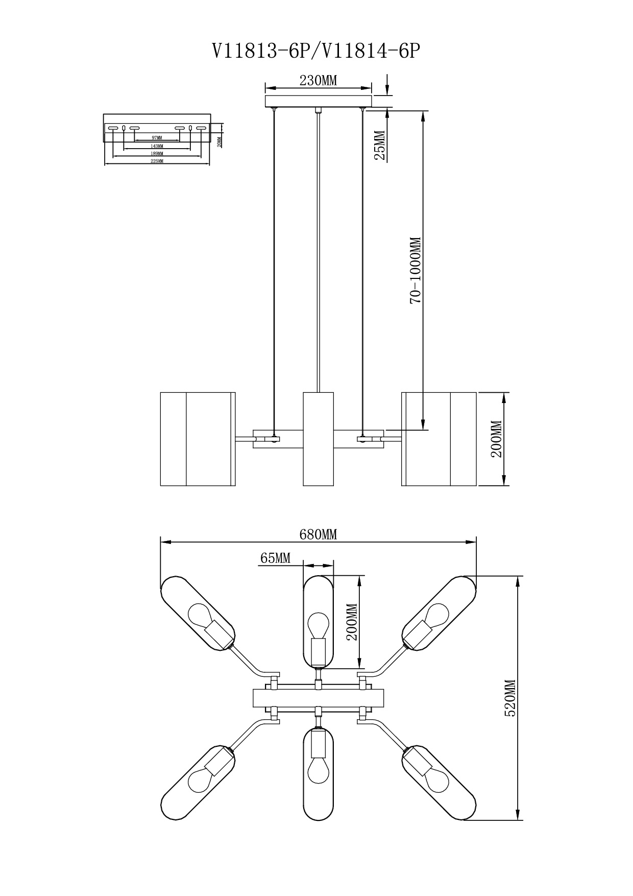 Люстра подвесная Moderli V11813-6P Metalicana — изображение 3
