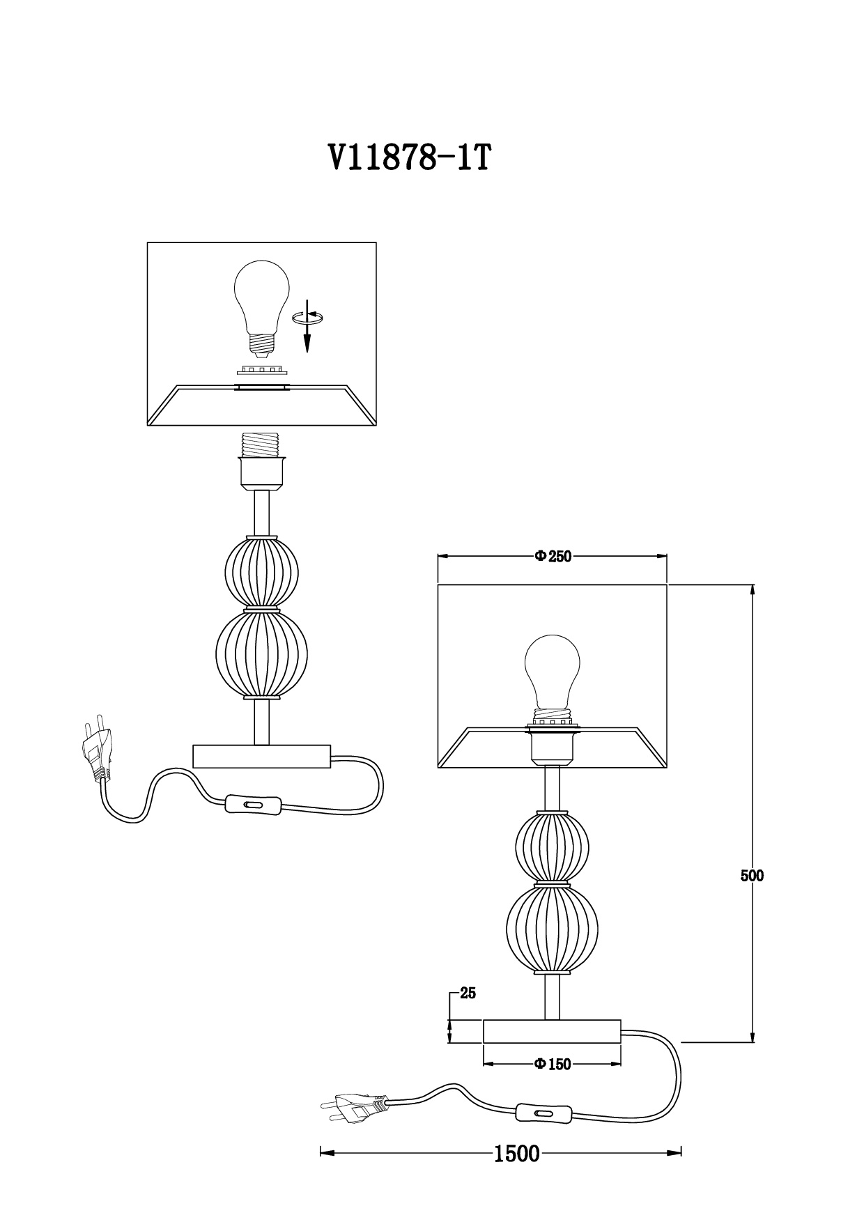 Лампа настольная Moderli V11878-1T Brumi — изображение 3