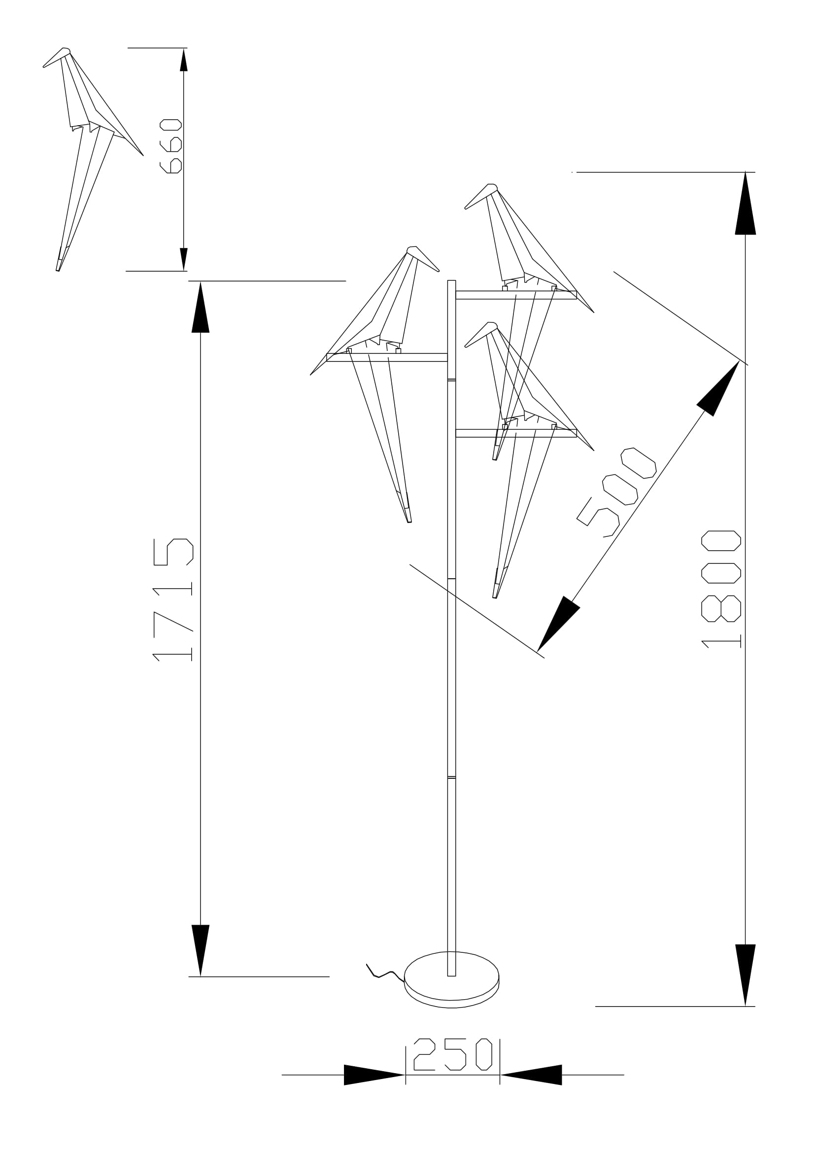 Светодиодный торшер Moderli V3075-3FL origami Birds 3*LED*6W — изображение 6