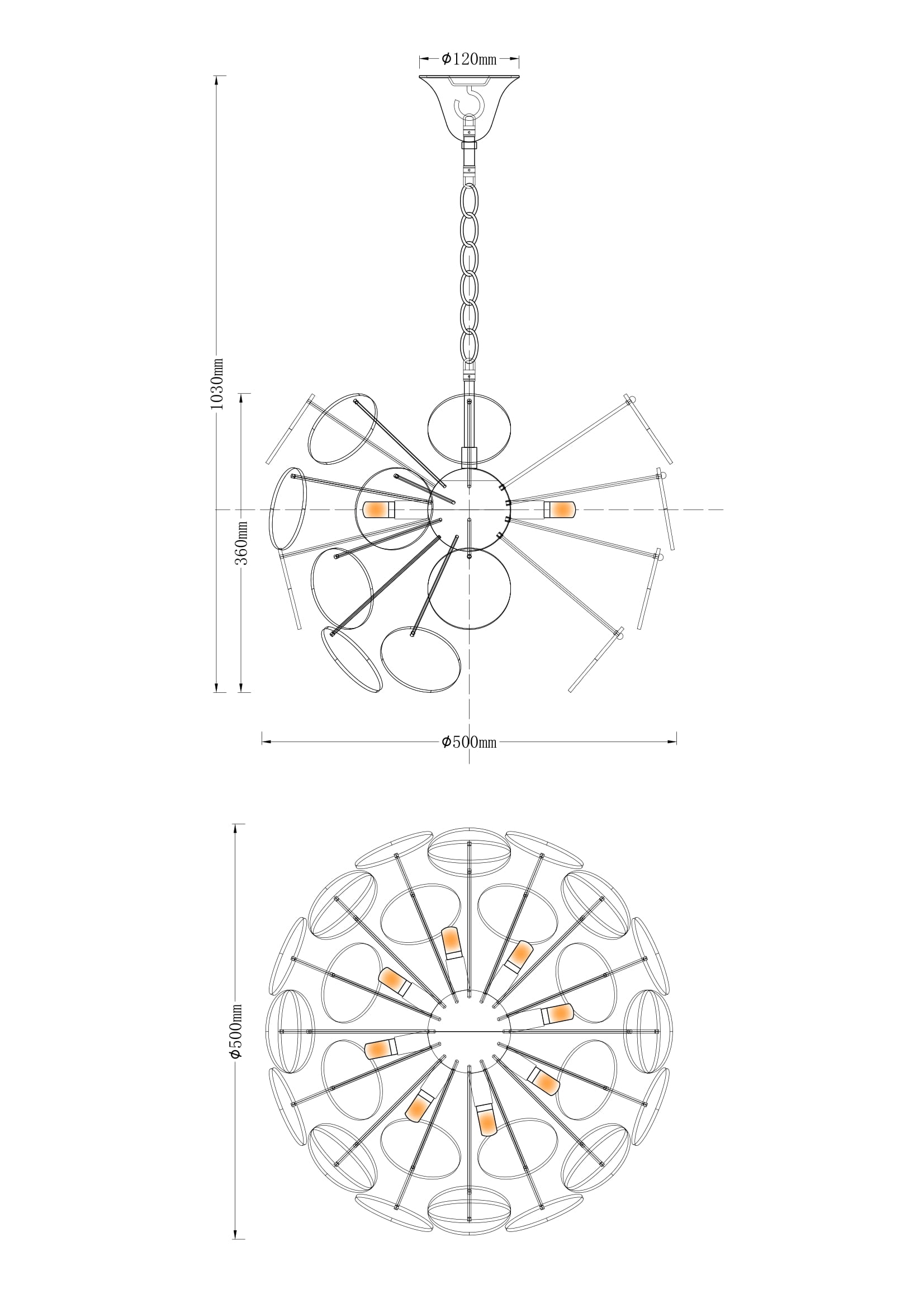 Люстра подвесная Moderli V7080-8P Komo — изображение 7