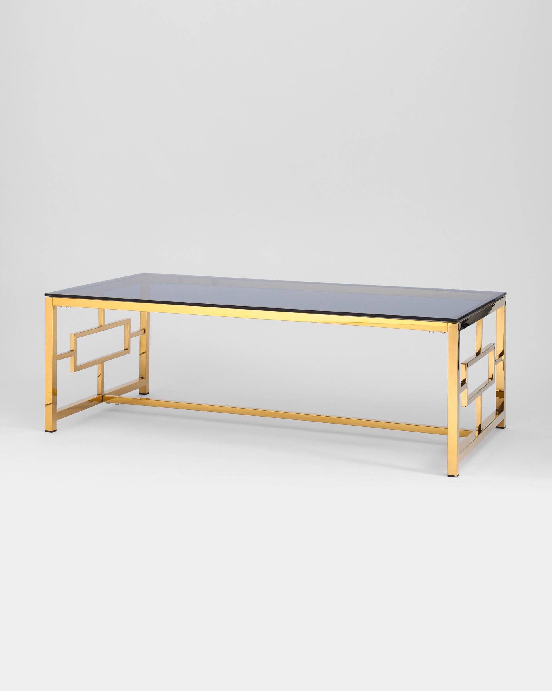 Журнальный стол 120*60 БРУКЛИН золото стекло smoke — изображение 2
