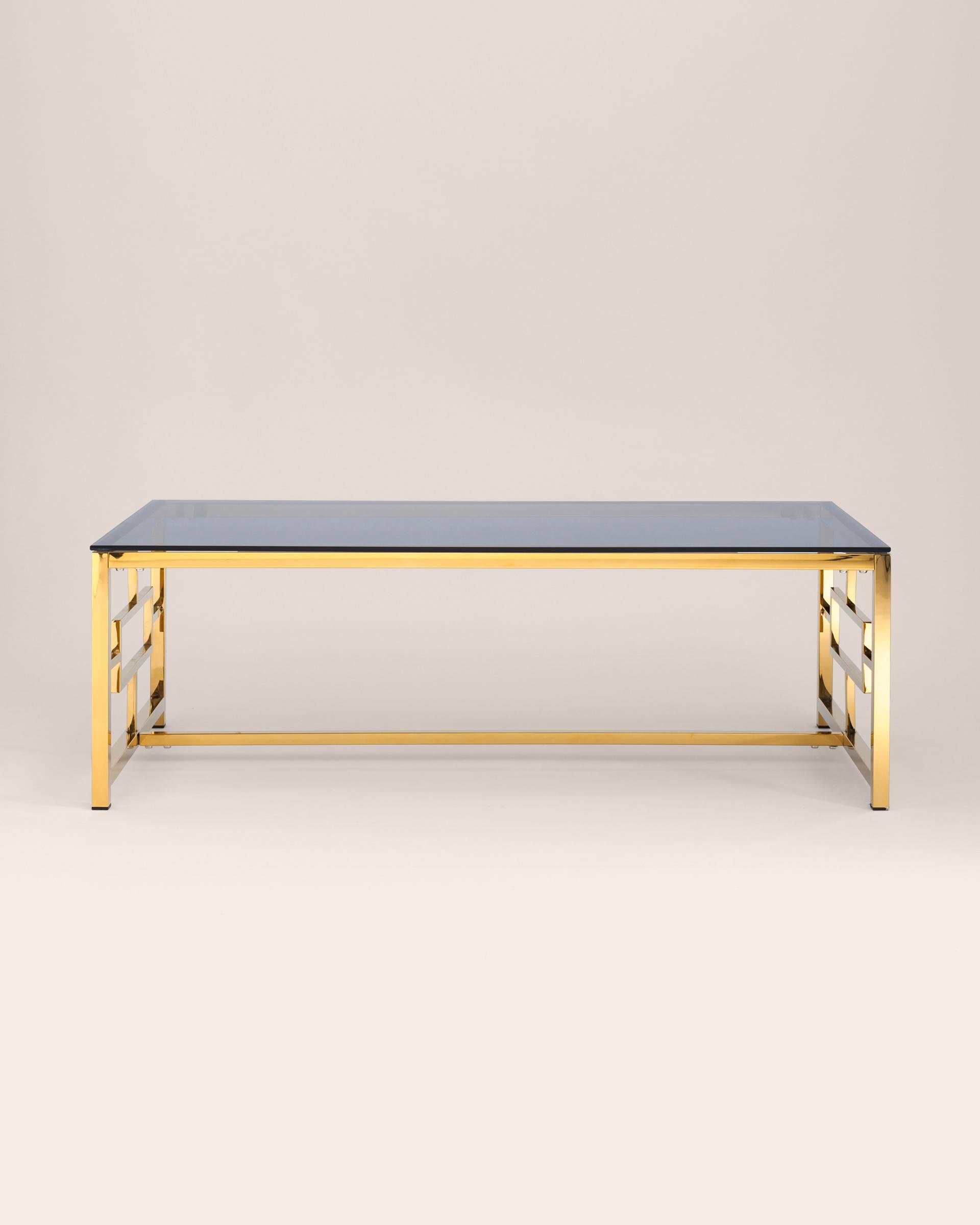 Журнальный стол 120*60 БРУКЛИН золото стекло smoke — изображение 3
