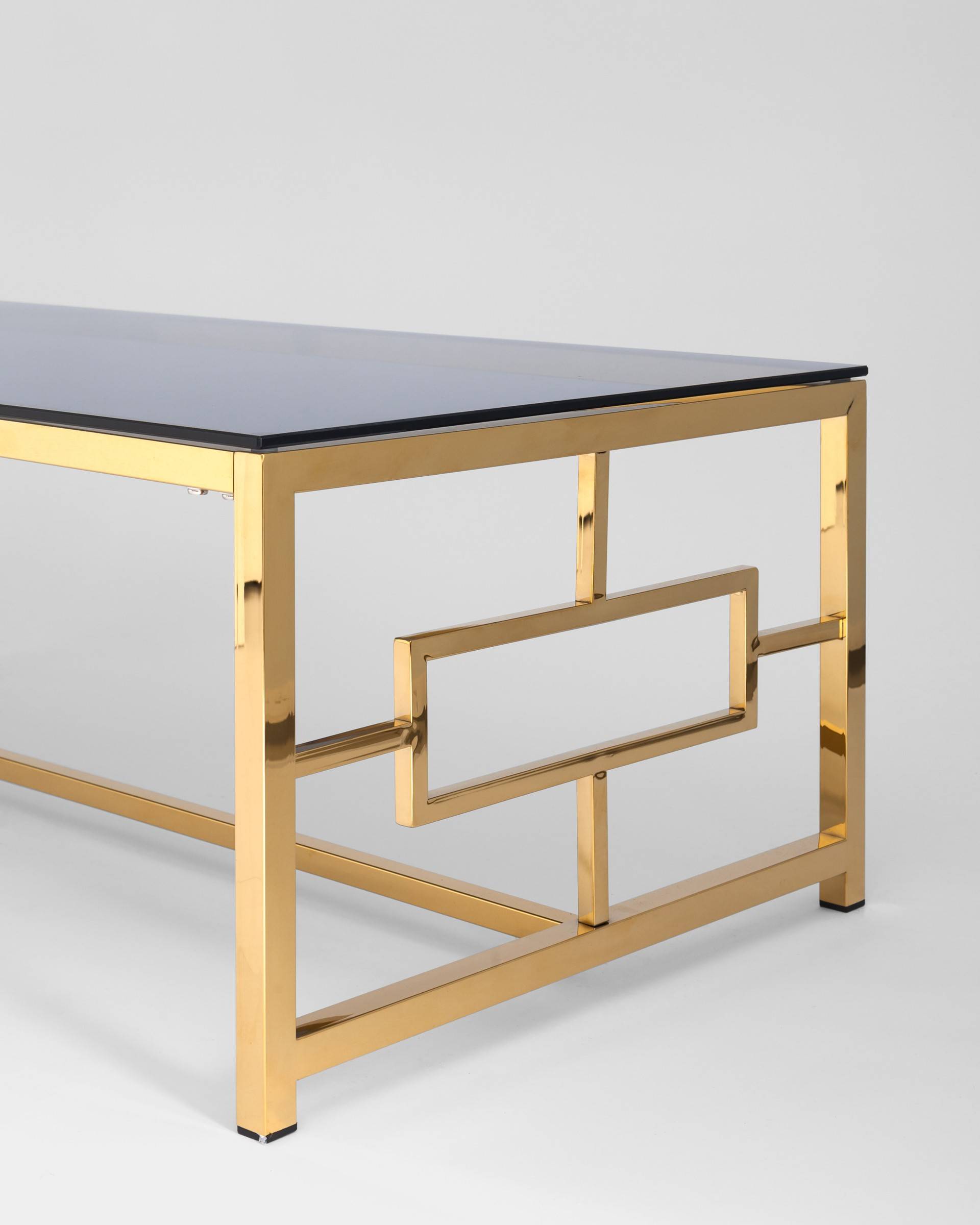 Журнальный стол 120*60 БРУКЛИН золото стекло smoke — изображение 5