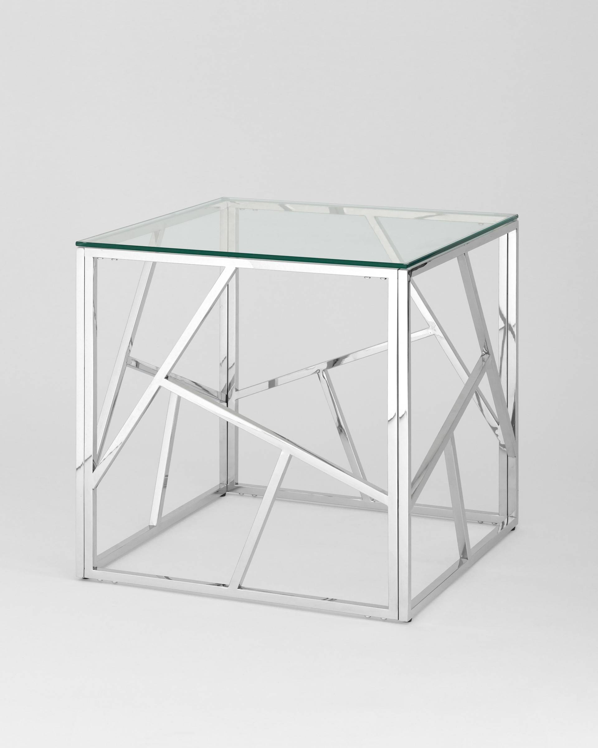 Журнальный столик 55*55 АРТ ДЕКО серебро — изображение 2