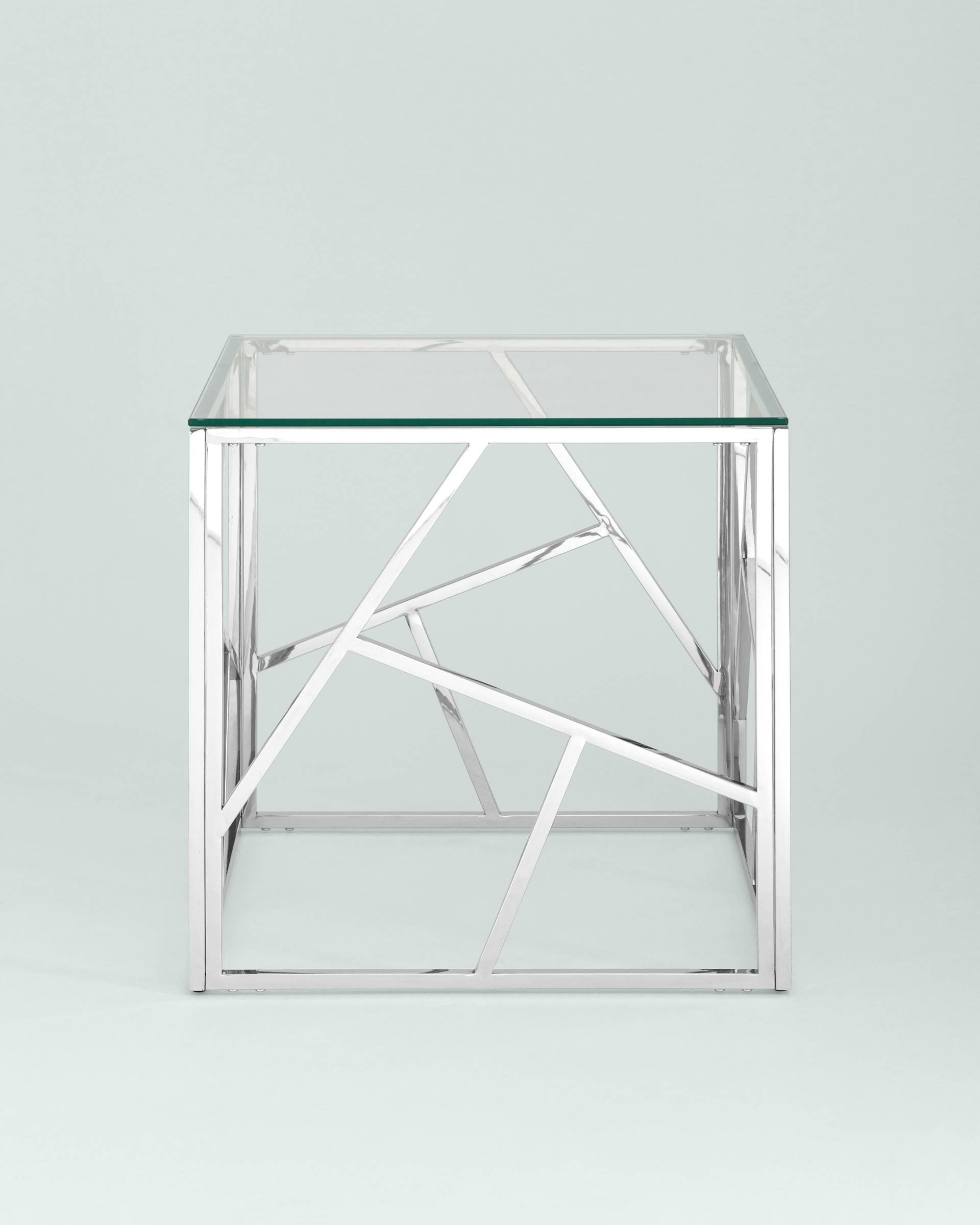 Журнальный столик 55*55 АРТ ДЕКО серебро — изображение 3