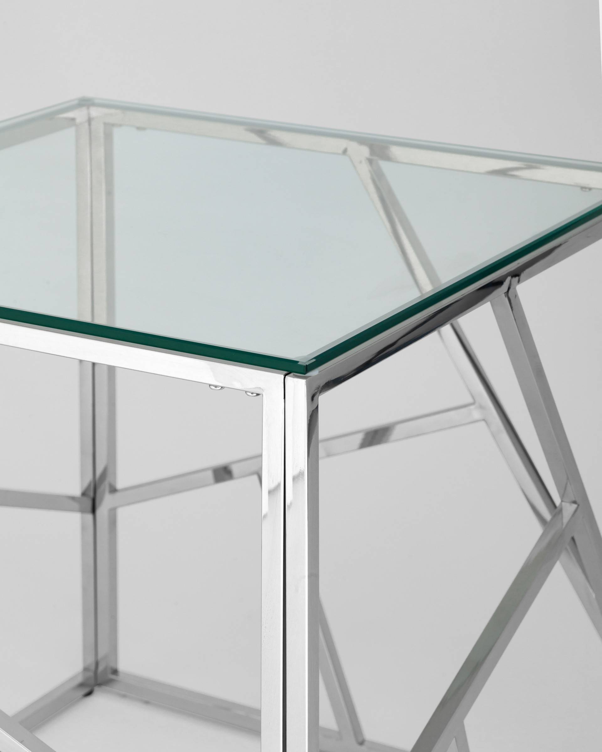 Журнальный столик 55*55 АРТ ДЕКО серебро — изображение 4