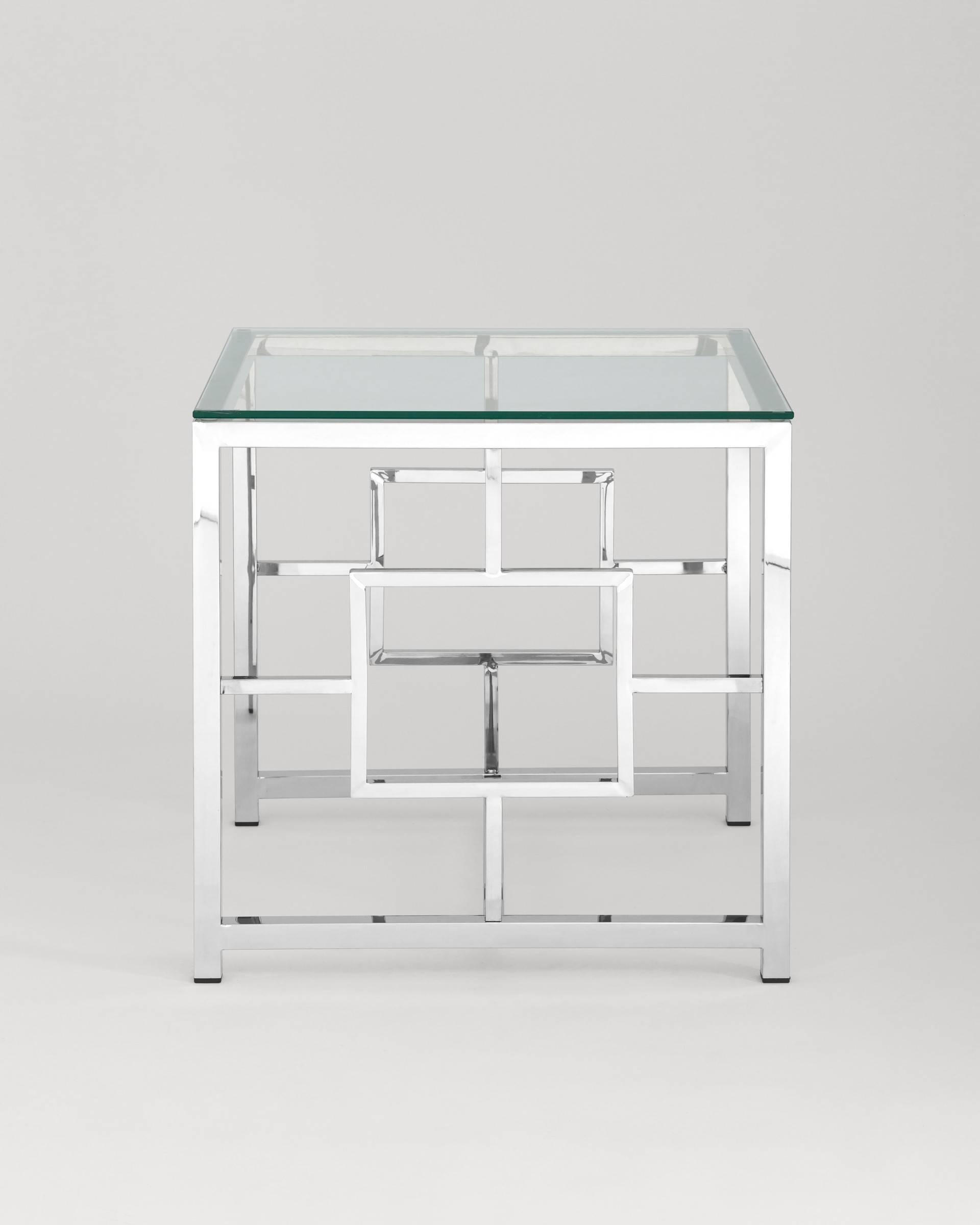 Журнальный столик 55*55 БРУКЛИН серебро — изображение 3