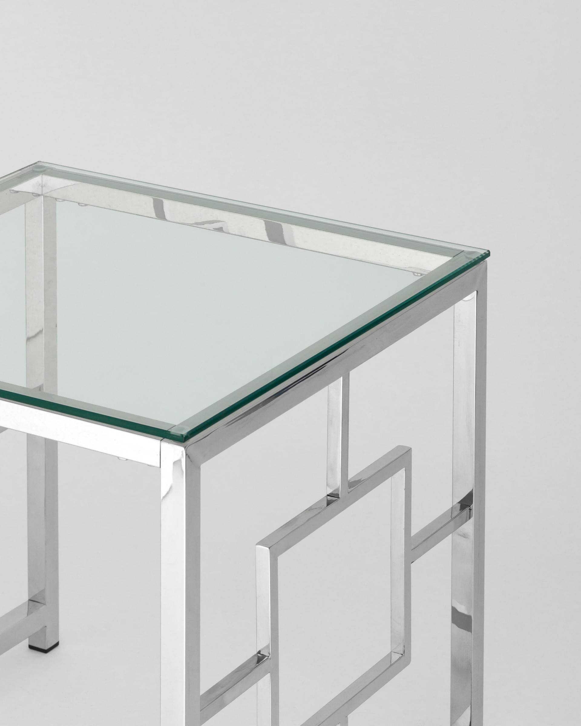 Журнальный столик 55*55 БРУКЛИН серебро — изображение 5