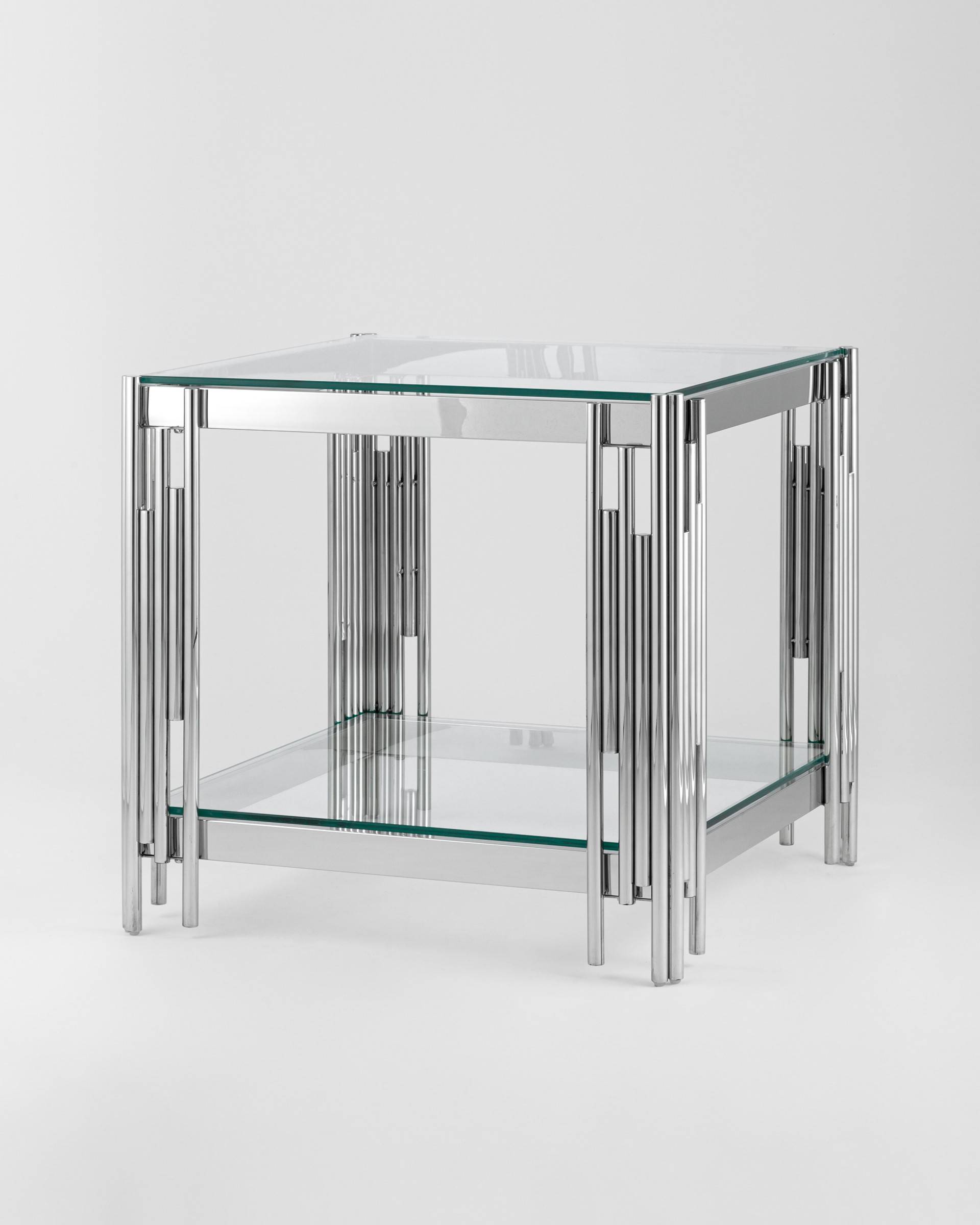 Журнальный столик 55*55 ГЭТСБИ серебро — изображение 2