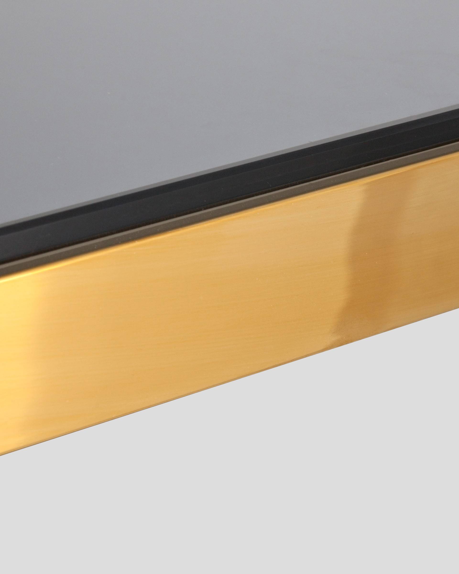 Журнальный столик 55*55 ГЭТСБИ золото стекло smoke — изображение 9