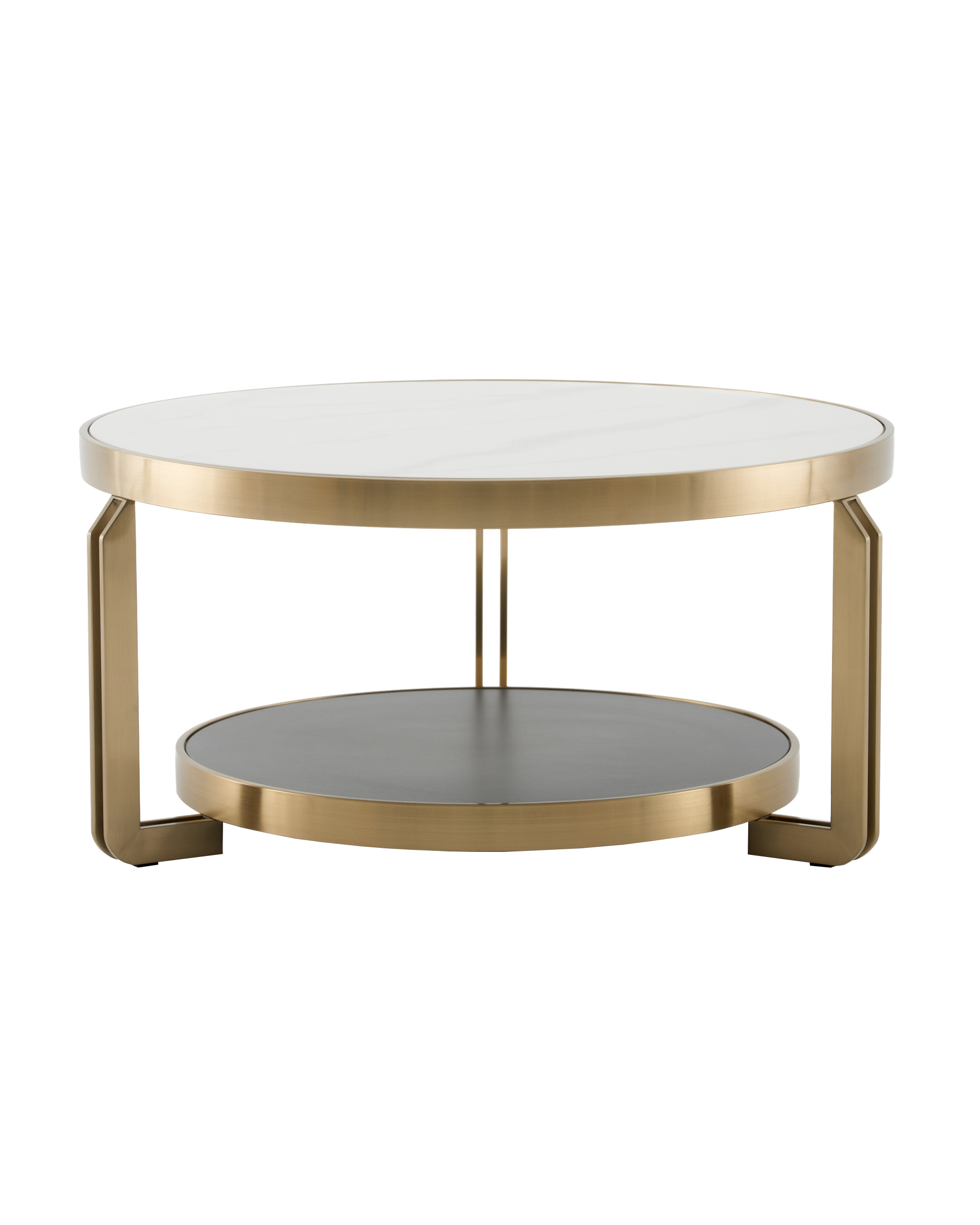 Журнальный столик Калисто 90*90 см светлая и темная керамика