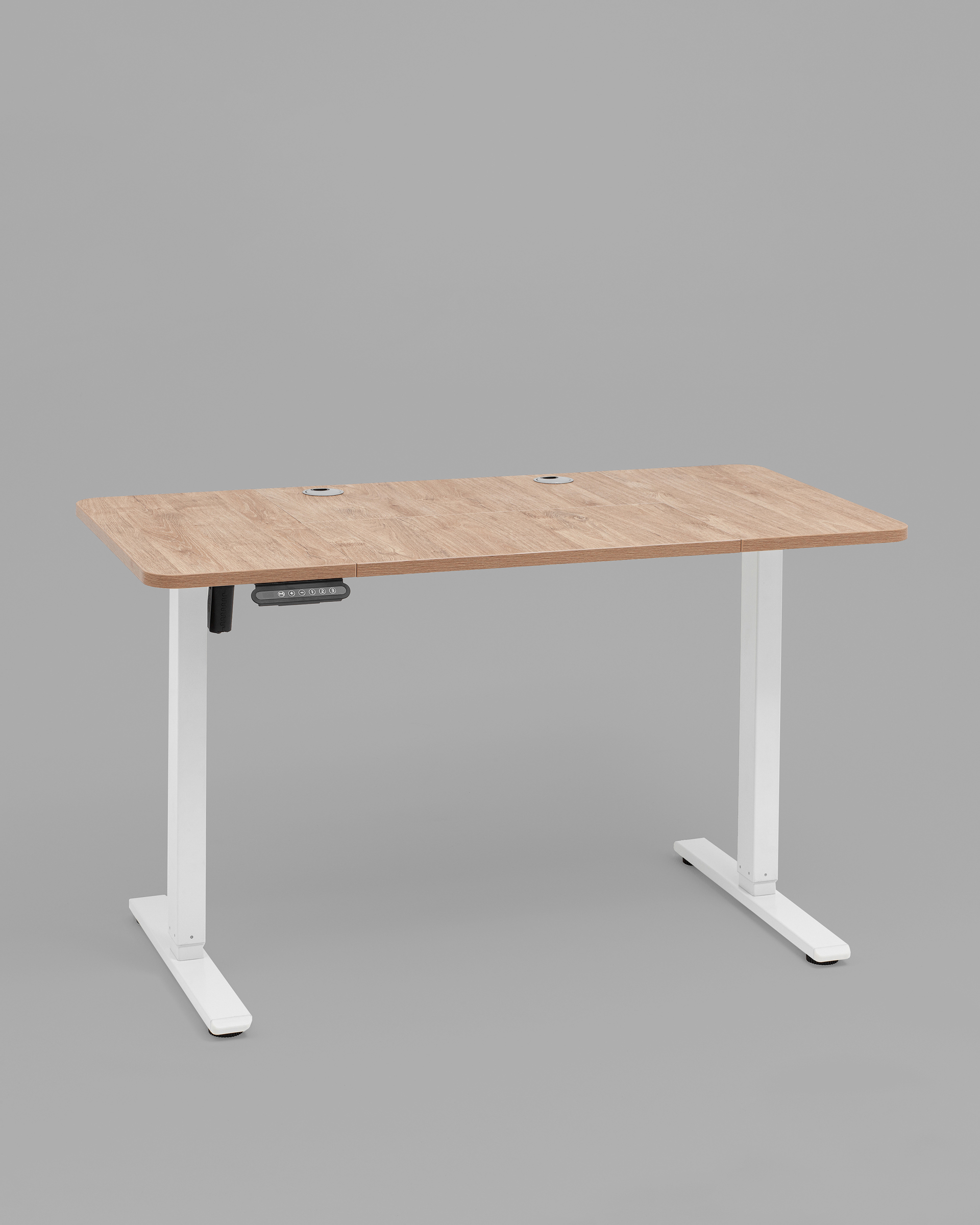 Стол с регулировкой высоты, 1 мотор, память 3 уровня высоты,белый, 120*60 см, светлое дерево — изображение 2