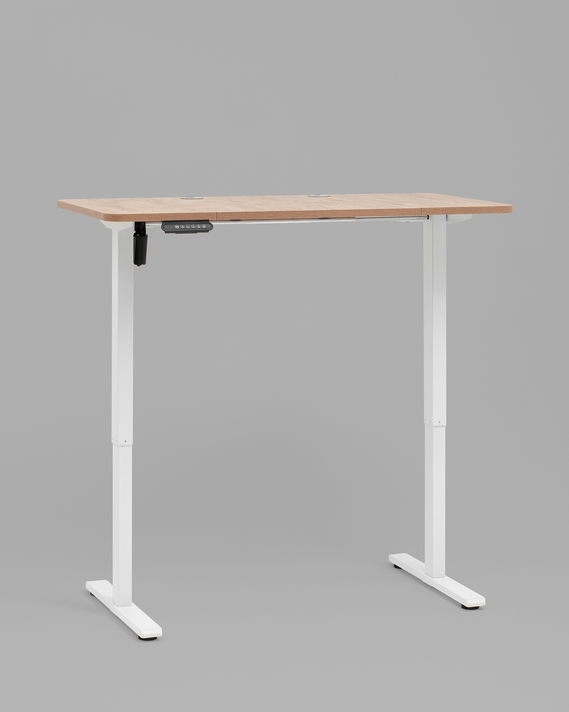 Стол с регулировкой высоты, 1 мотор, память 3 уровня высоты,белый, 120*60 см, светлое дерево — изображение 5