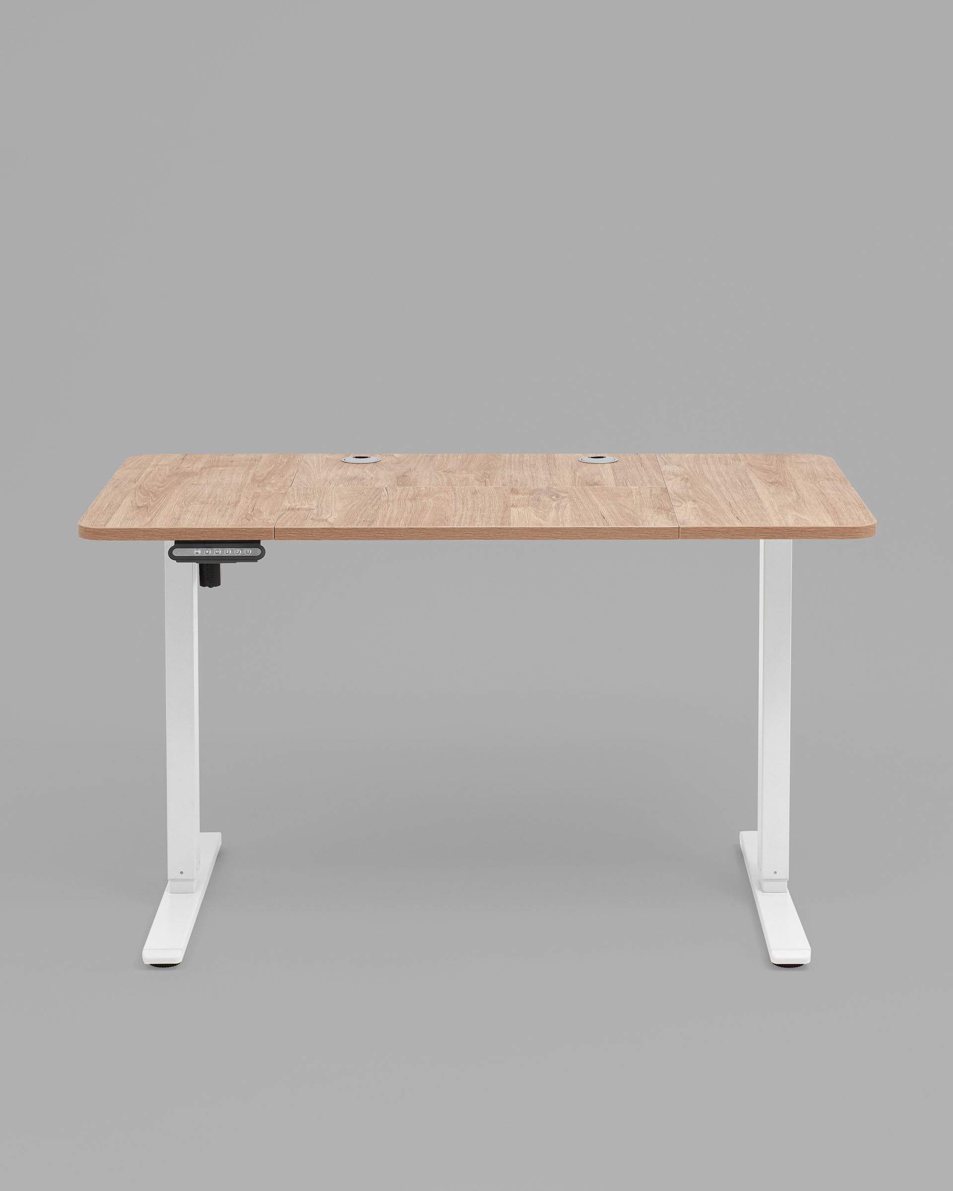Стол с регулировкой высоты, 1 мотор, память 3 уровня высоты,белый, 120*60 см, светлое дерево — изображение 3
