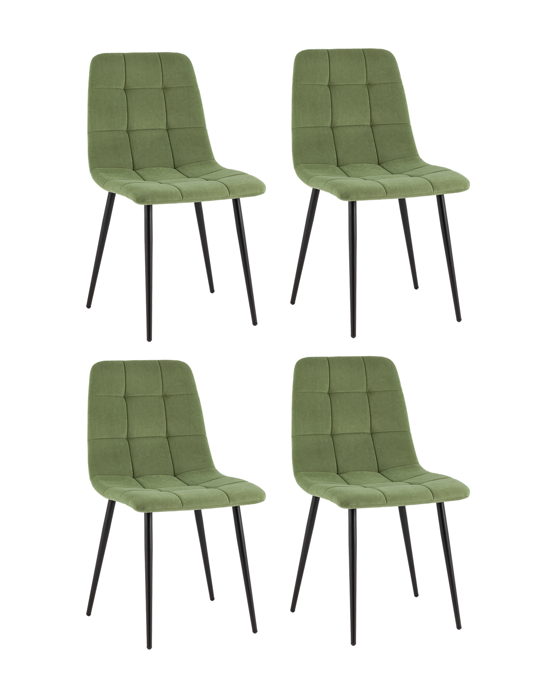 Стул Одди Original велюр пыльно-оливковый 4 шт.